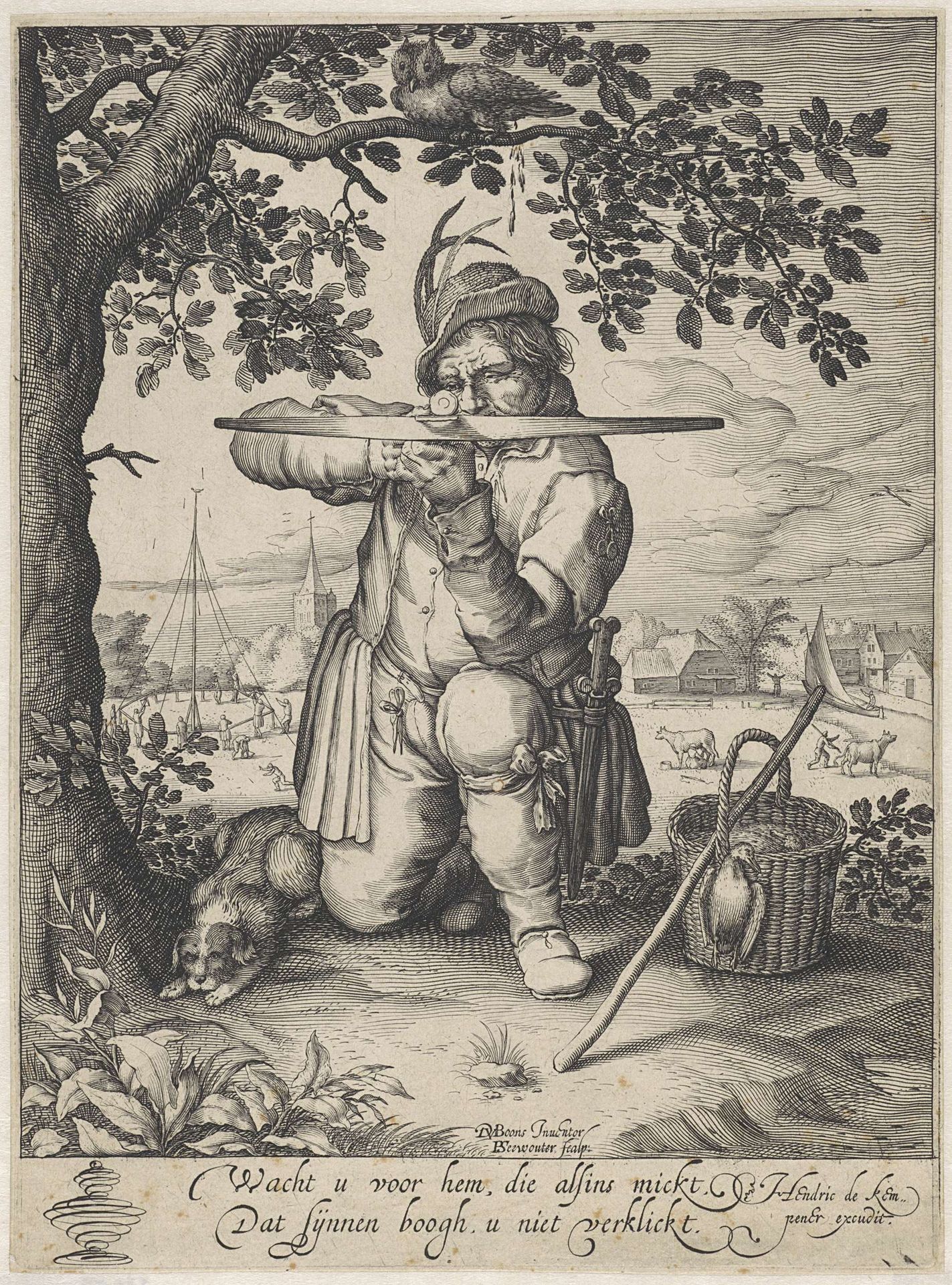 Man met een kruisboog by Pieter Serwouters
