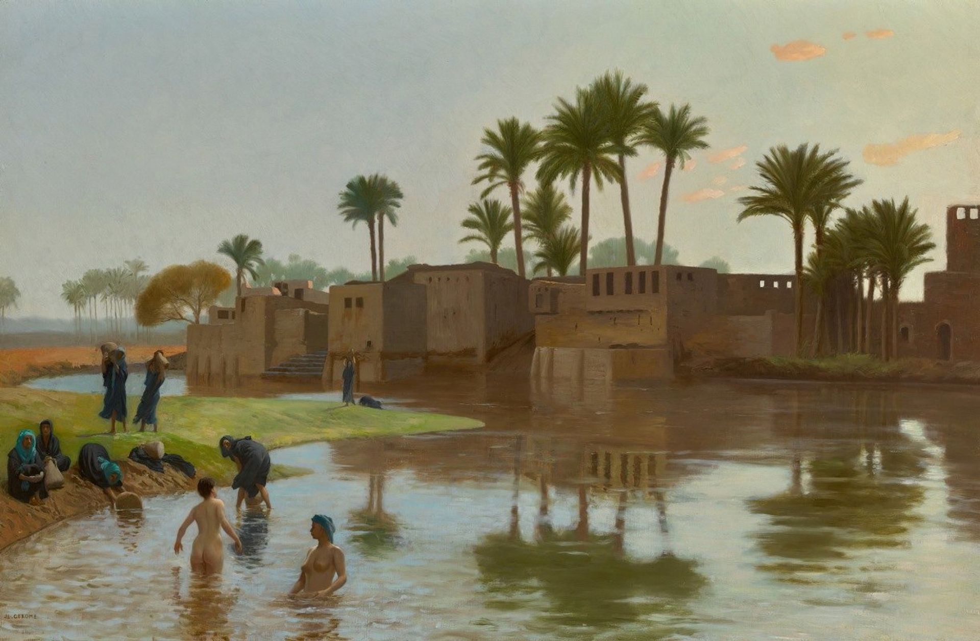 Femmes fellahs au bain by Jean-Léon Gérôme