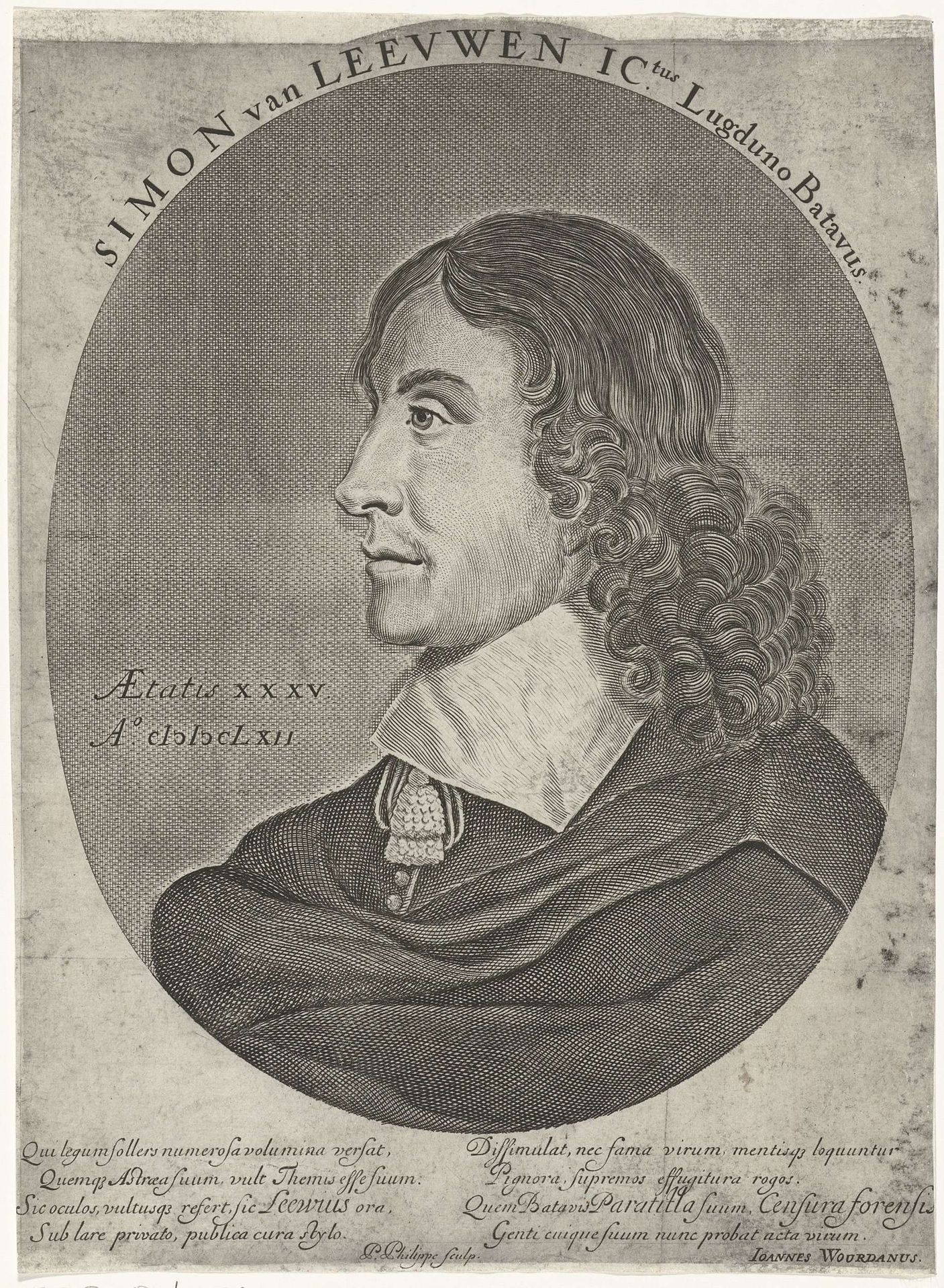 Portret van Simon van Leeuwen by Pieter Philippe