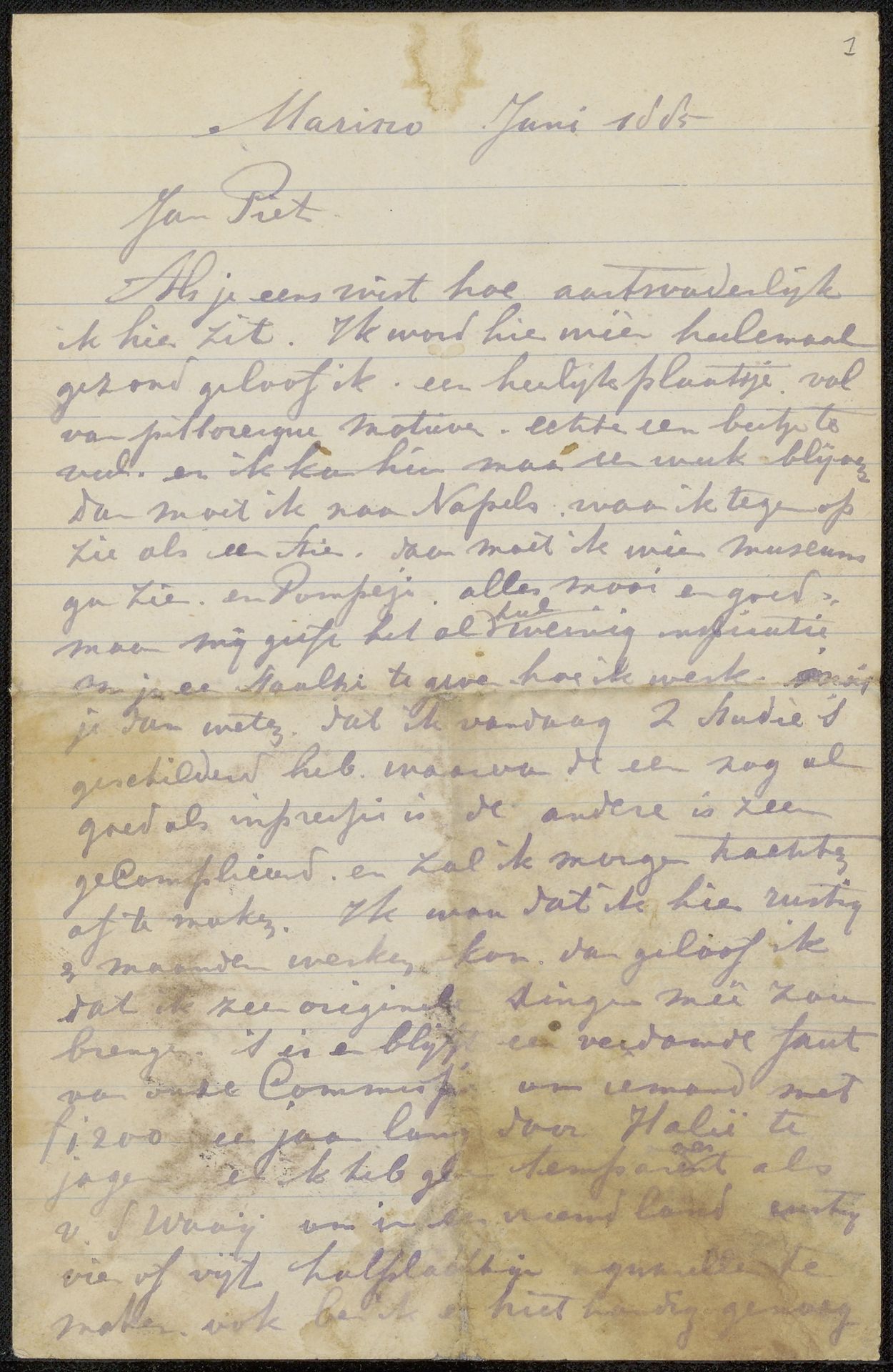 Brief aan Jan Veth by Jac van Looij