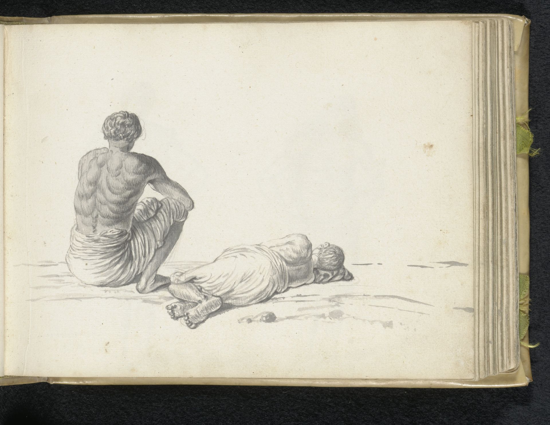 Two labourers at rest by Esaias Boursse