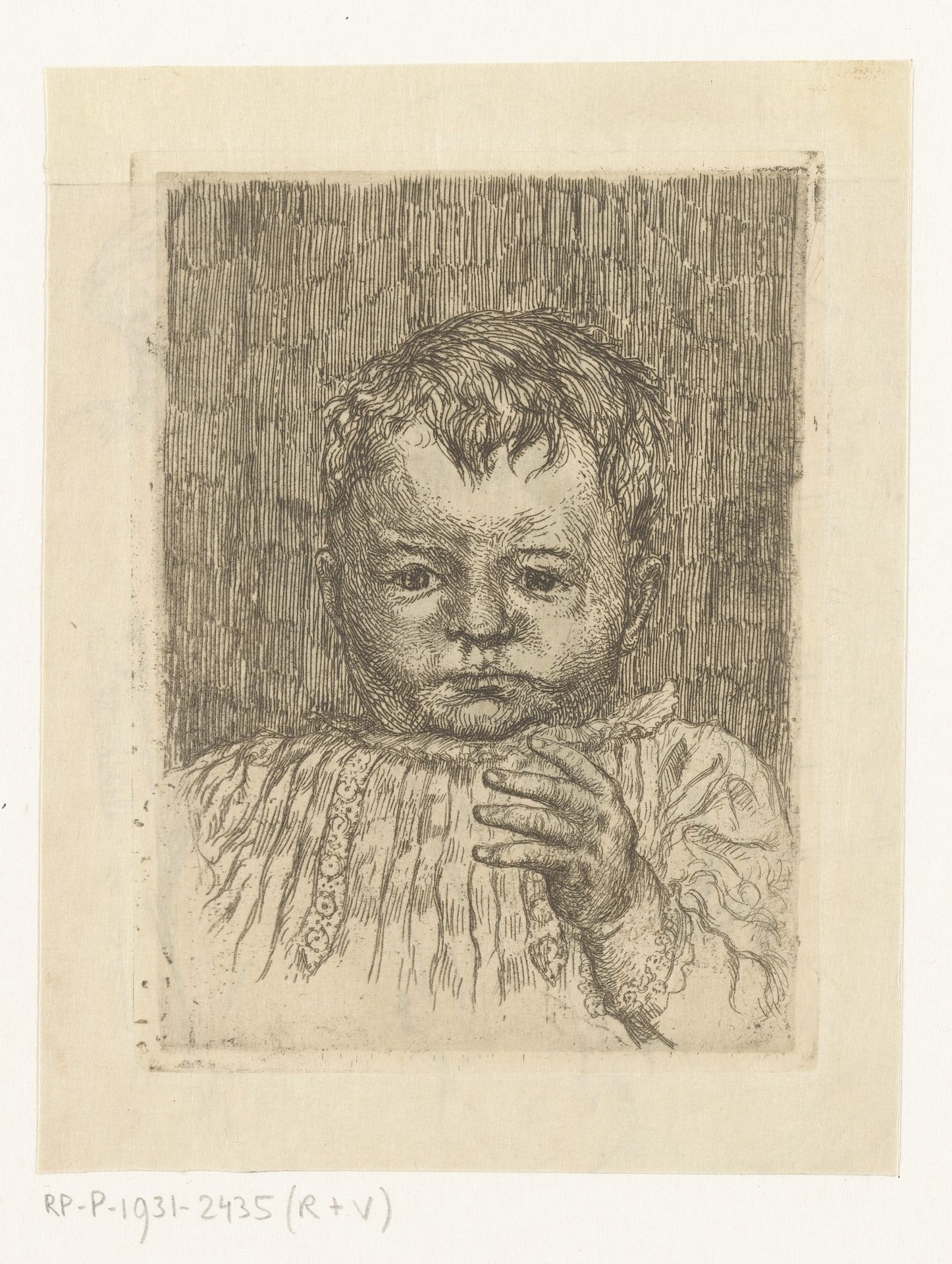 Kind met uitgestoken hand by Johannes Löhr