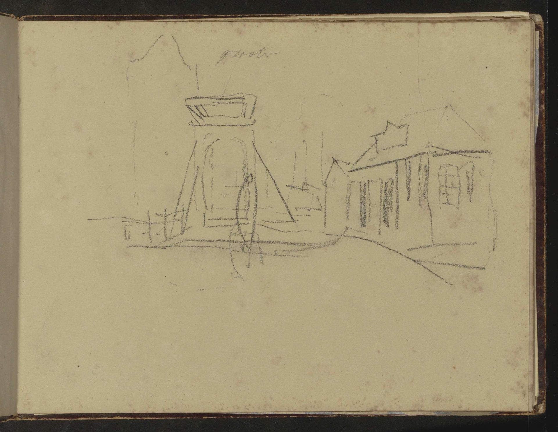 Straat met een ophaalbrug by Reinier Craeyvanger