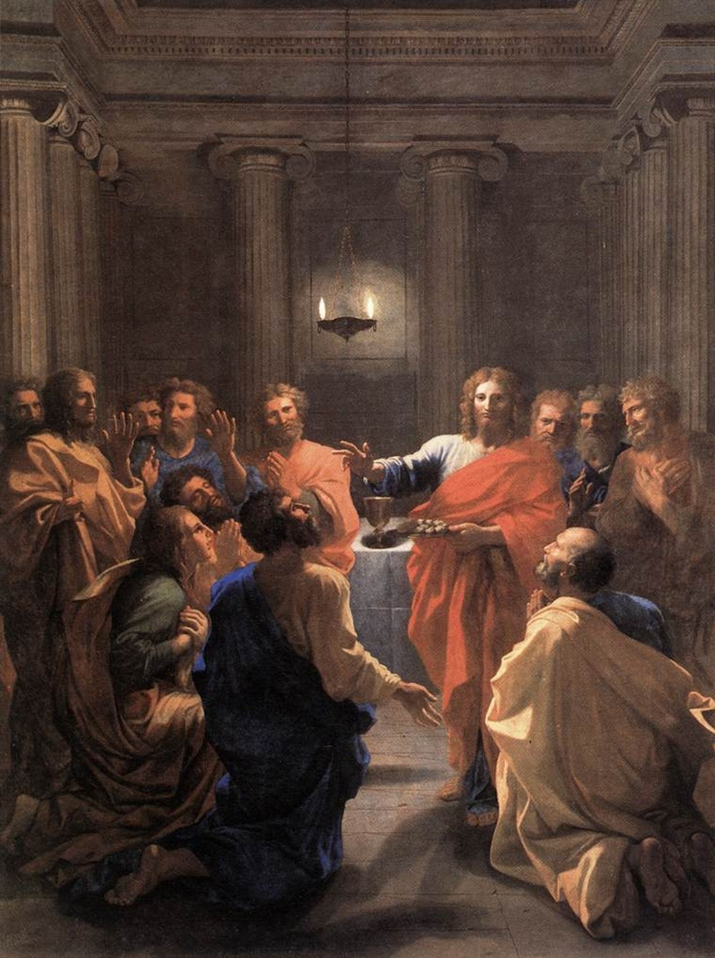 Institution of the Eucharist by Nicolas Poussin