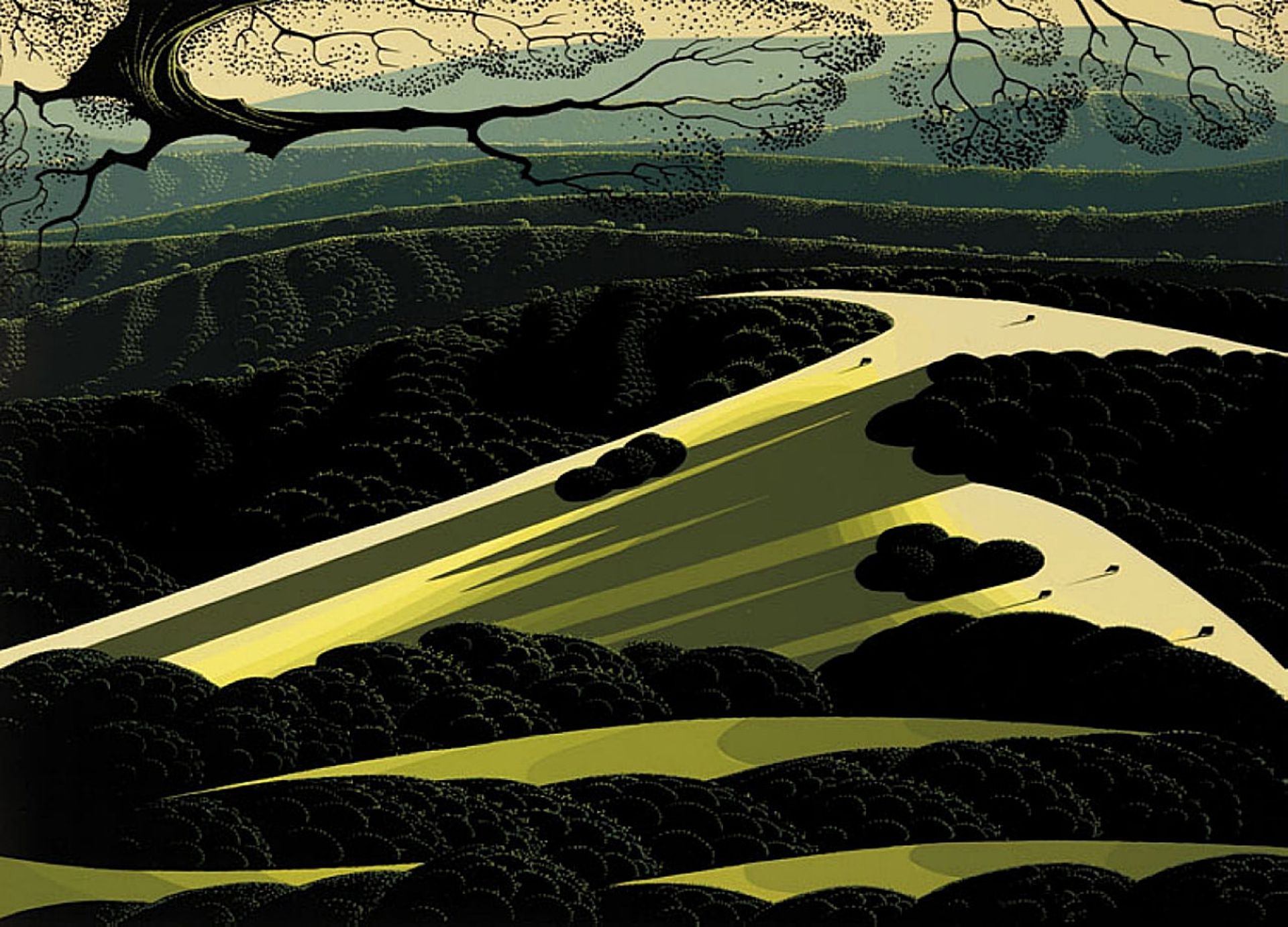 California Hills by Eyvind Earle