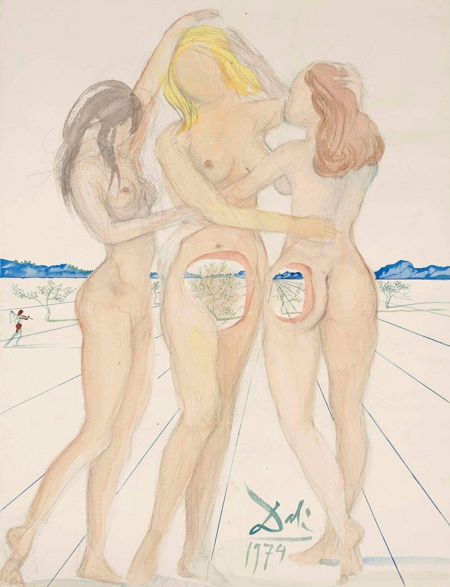 Les trois grâces by Salvador Dalí