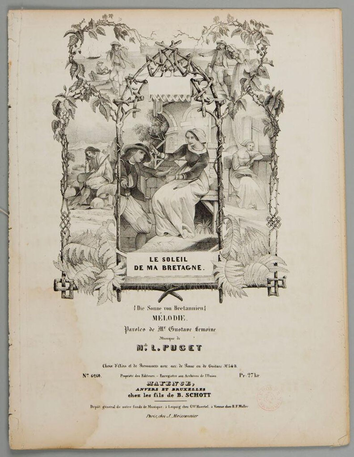 Sheet Music: The Sun of My Brittany by Anonymous