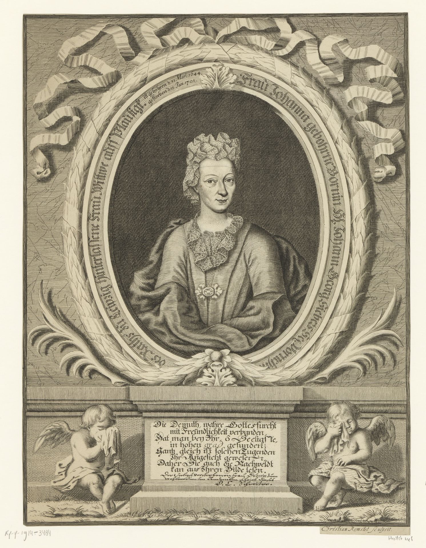Portret van Johanna Sieber by Christian Romstet