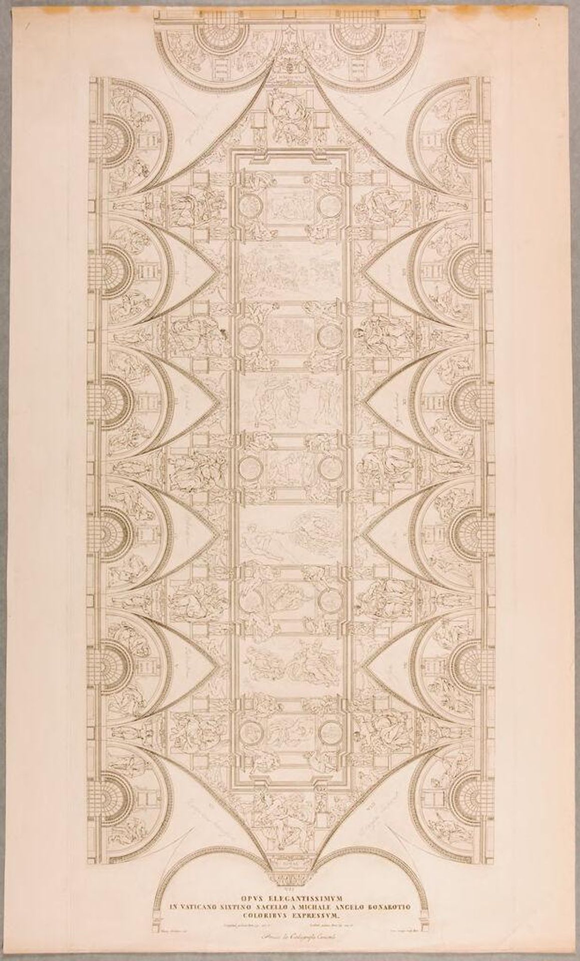 Outline of the Whole Ceiling Including All the Frescoes Except Thirteen by Domenico Cunego