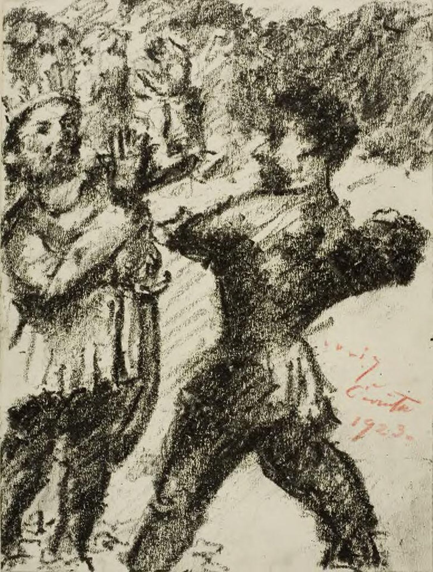 Shimei, of the House of Saul, Curses David (II Samuel 16:5-14) by Lovis Corinth