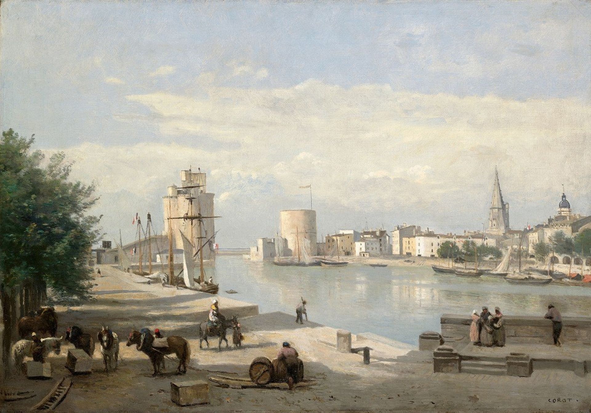 The Harbor of La Rochelle by Camille Corot