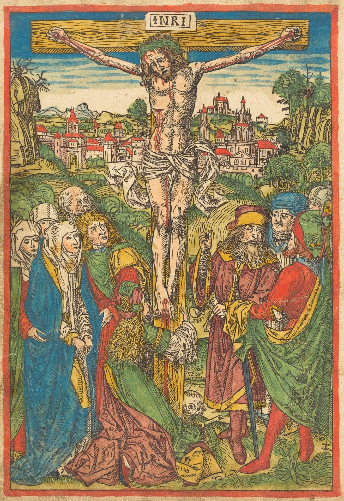 The Crucifixion with Saint Mary Magdalene by Michael Wolgemut