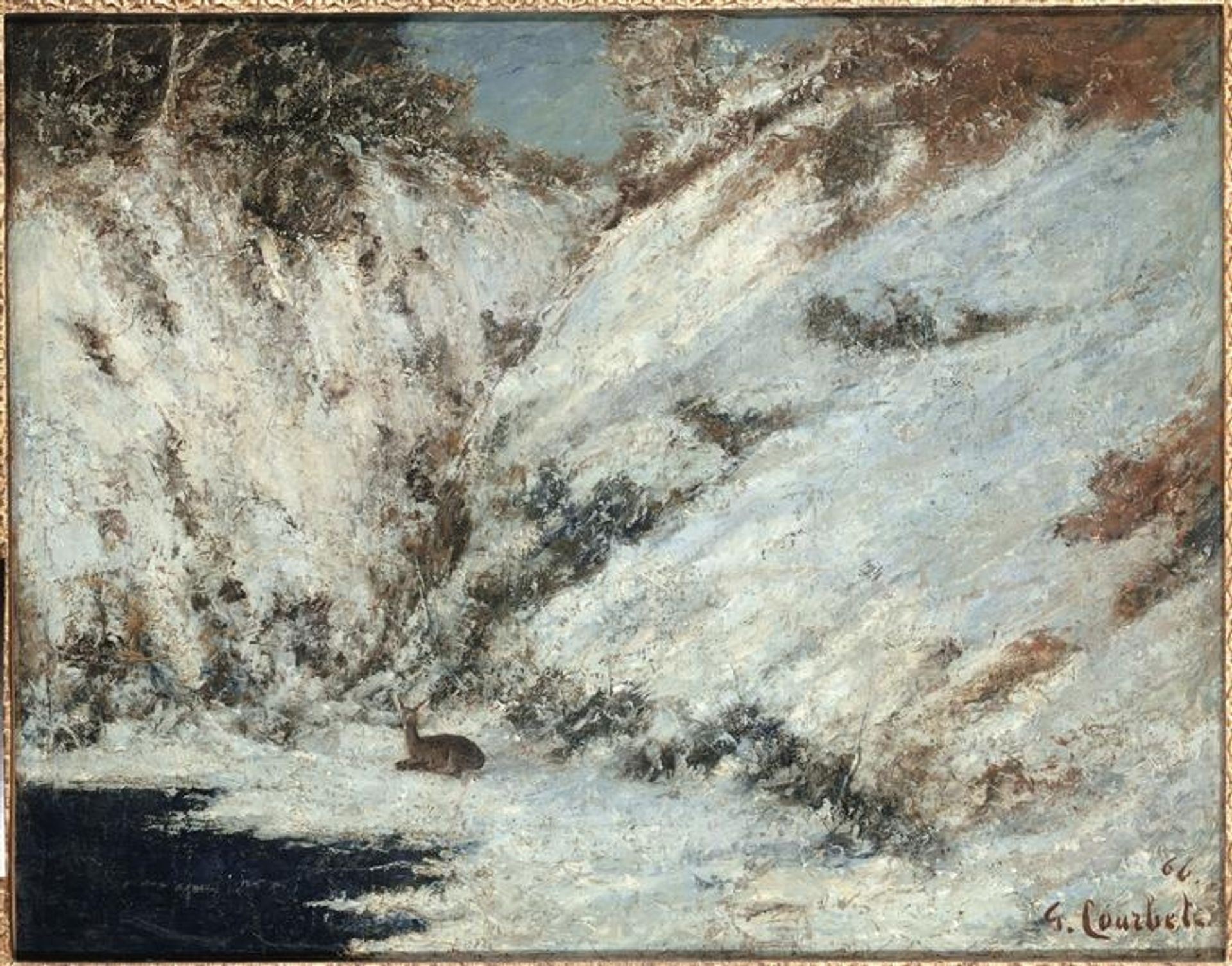 Snow Landscape in Jura by Gustave Courbet