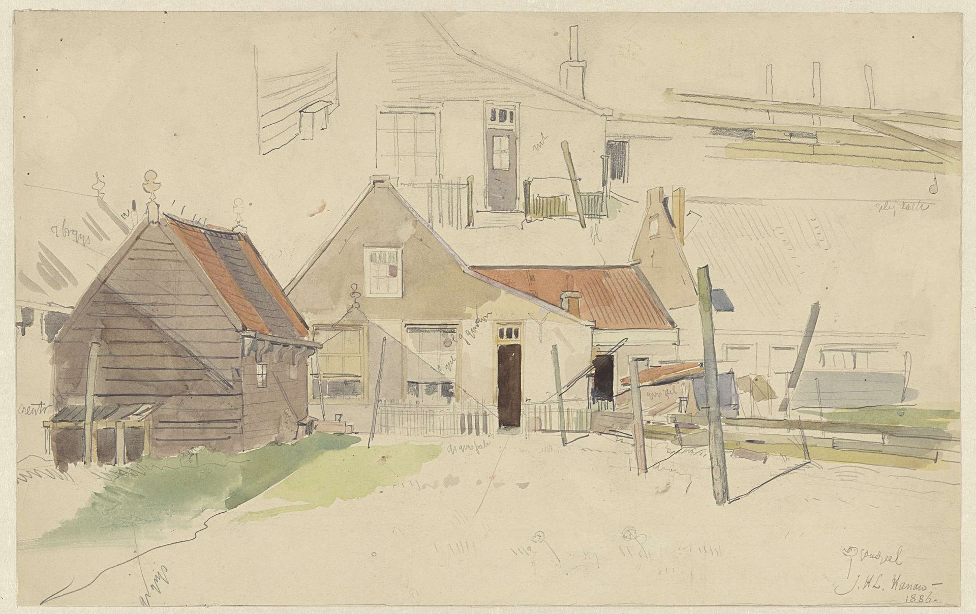 Studies van huizen in de Vinkenbuurt, Amsterdam by Jan H.L. Hanau