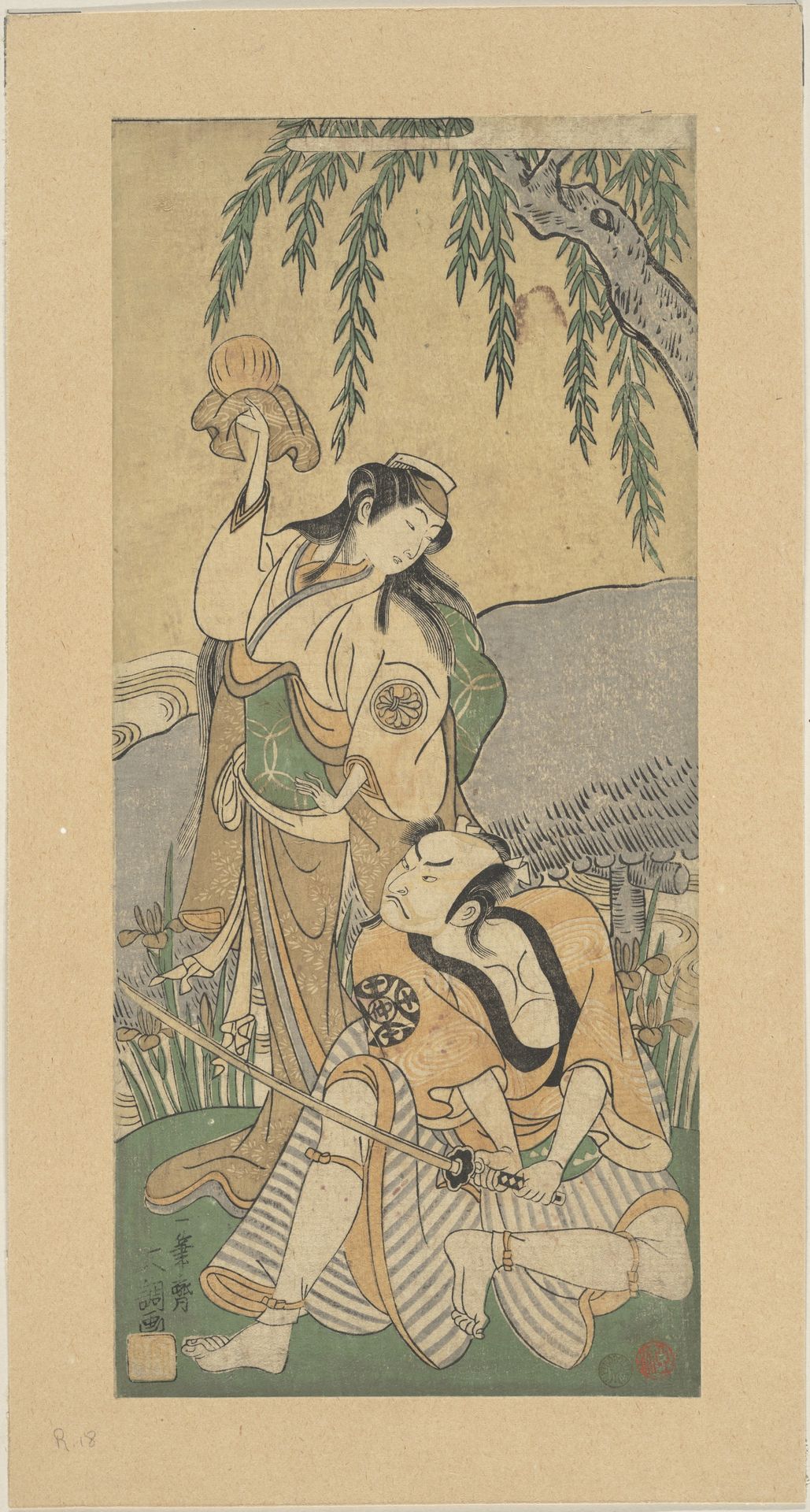 Scene from a Drama by Ippitsusai Bunchō  一筆齊文調