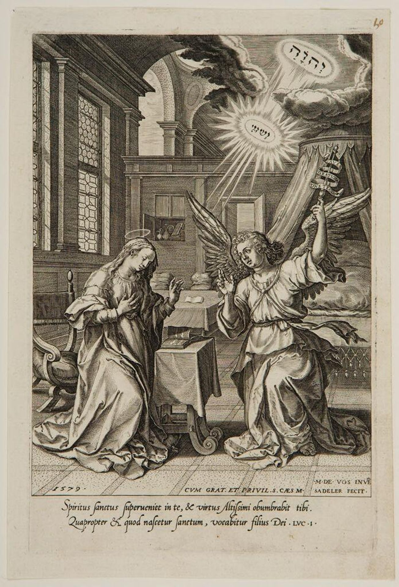 Annunciation by Johann Sadeler I