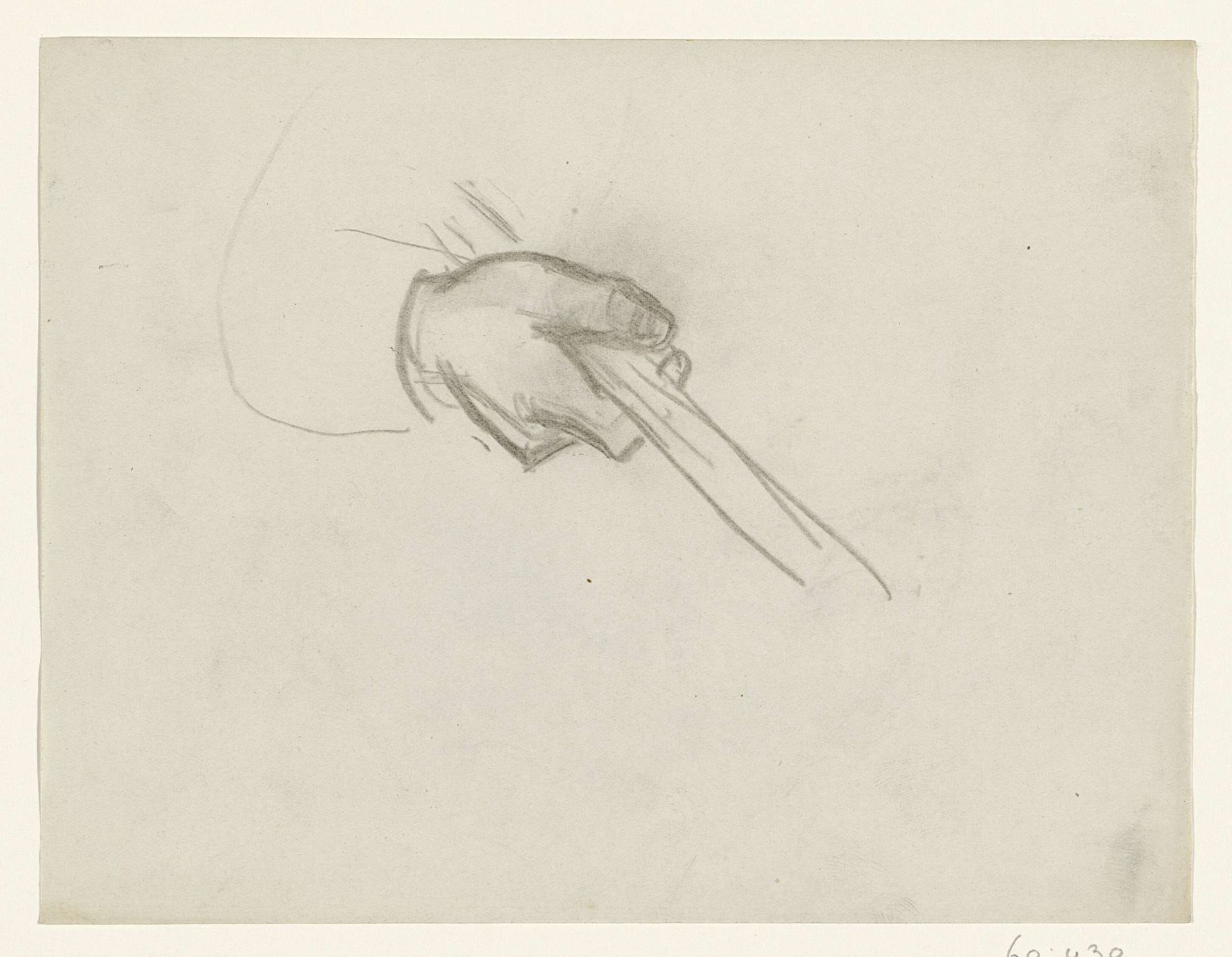 Hand met stok by Leo Gestel