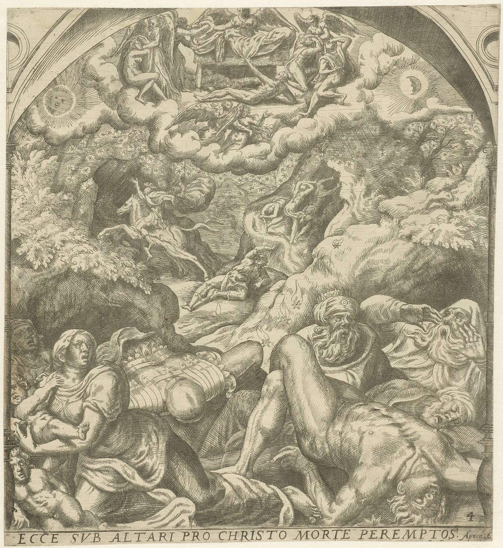 Verbreken van het zesde zegel by Gerard van Groeningen