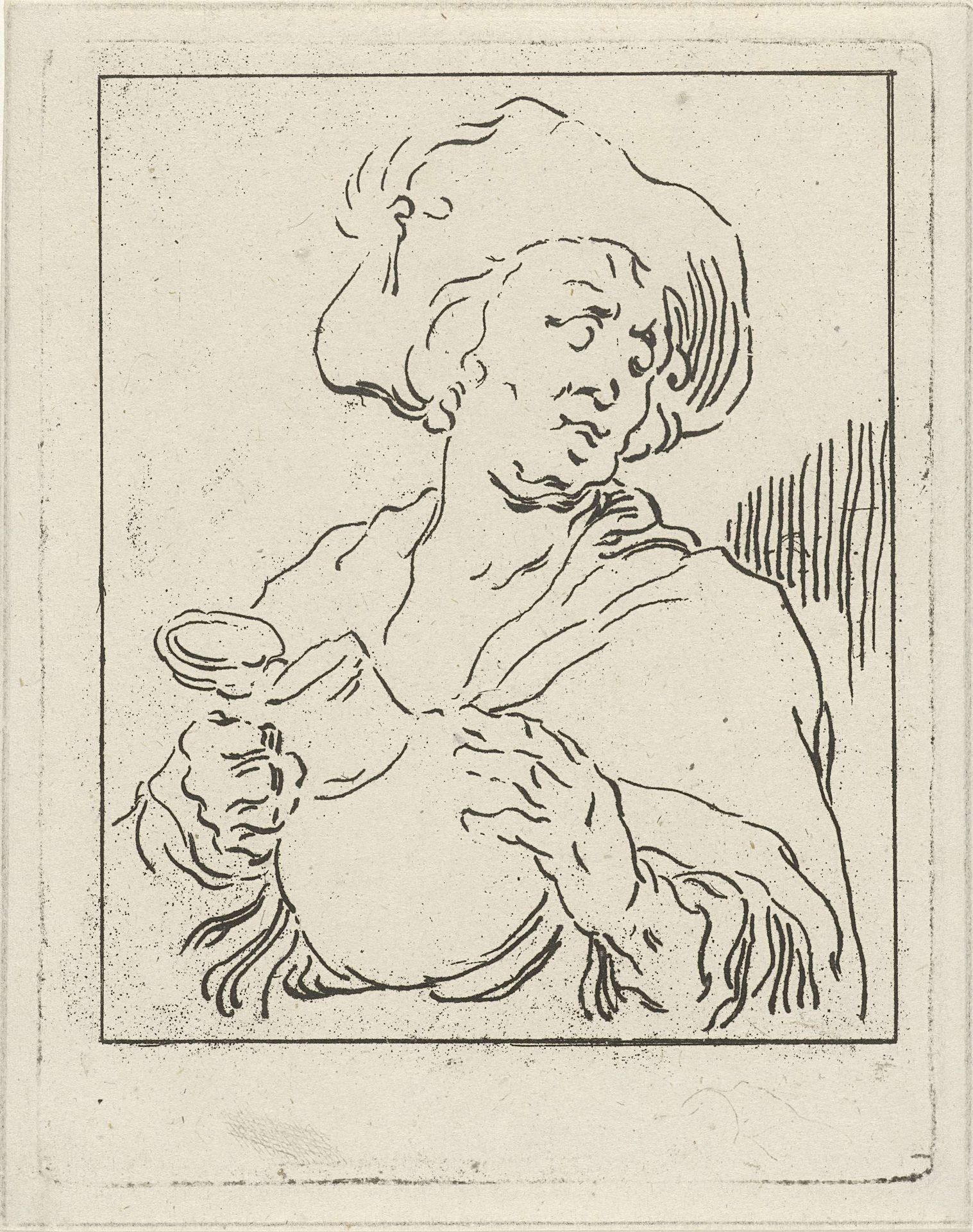 Man met kruik by Hermanus Fock