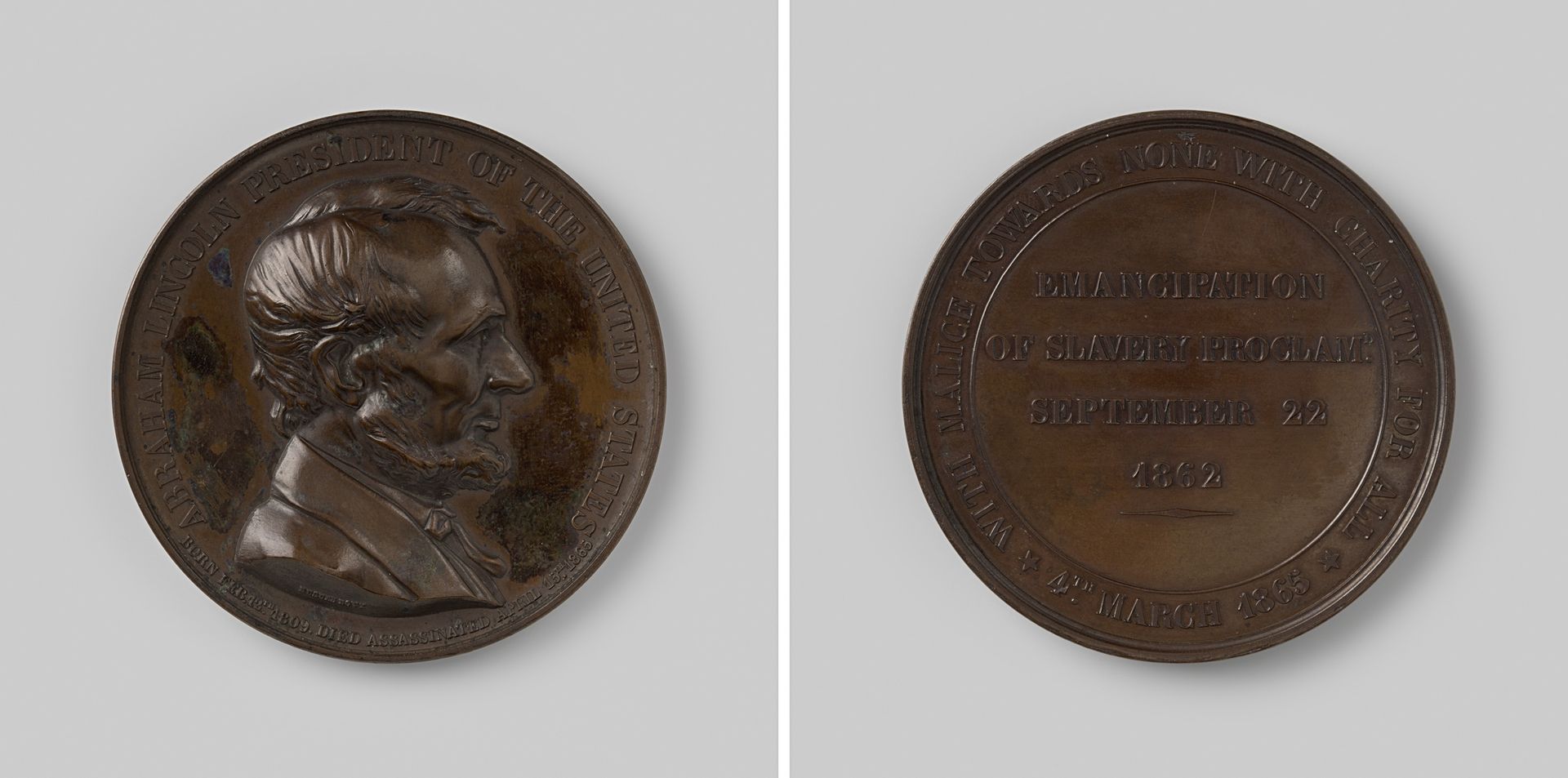 Abraham Lincoln en de afschaffing van de slavernij in Amerika 1862 by Hugues Bovy