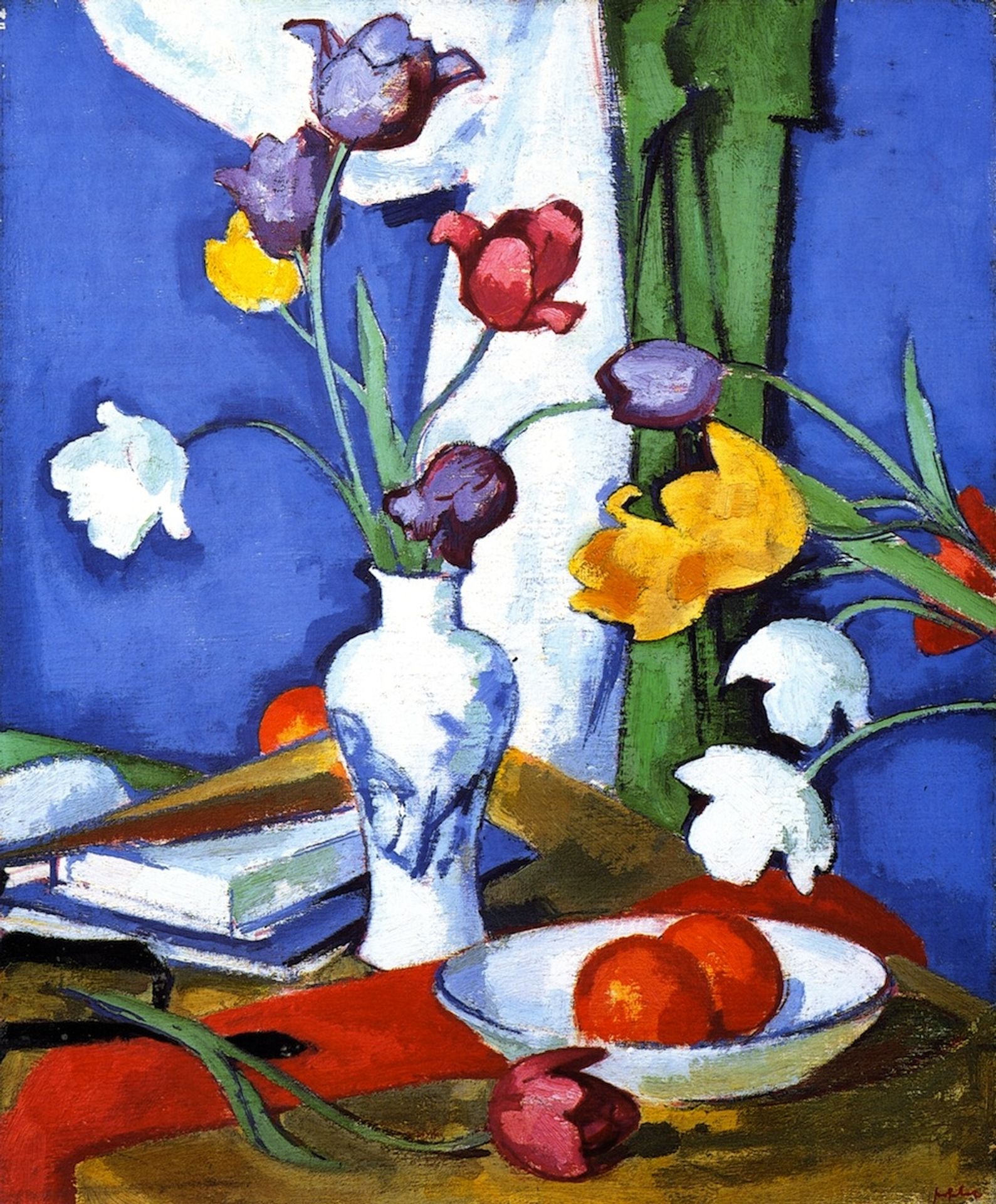 Tulips and Fruit by Samuel Peploe