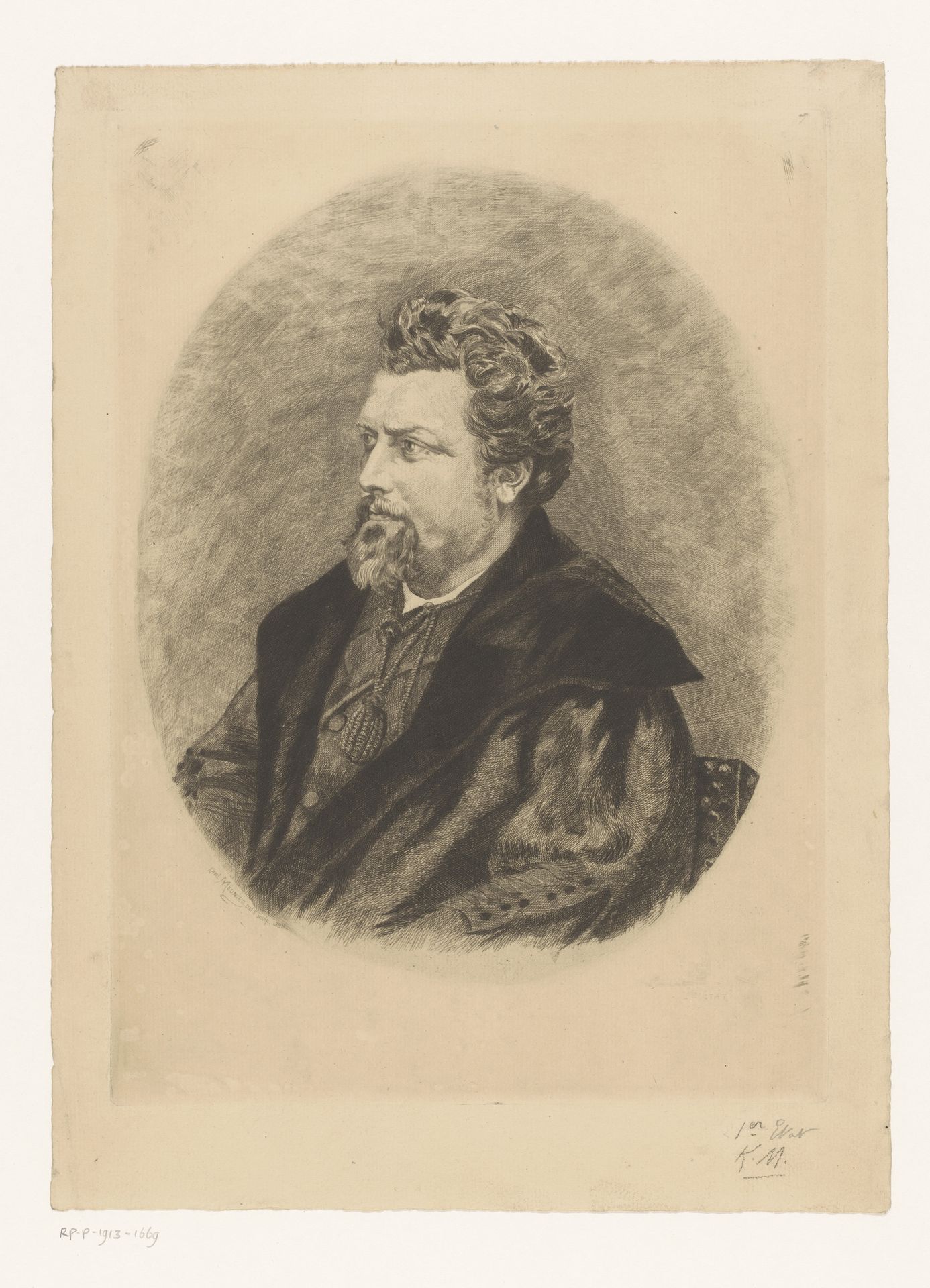 Portret van Gustave Bruylants by Karl Meunier