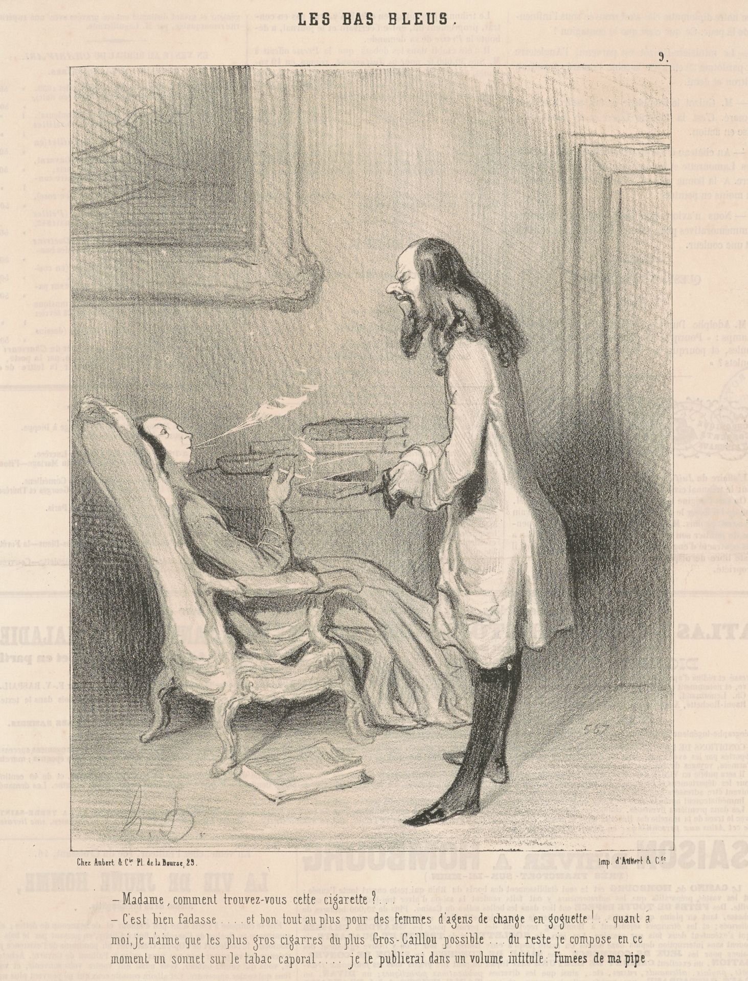 Madame, comment trouvez-vous cette cigarette? by Honoré Daumier