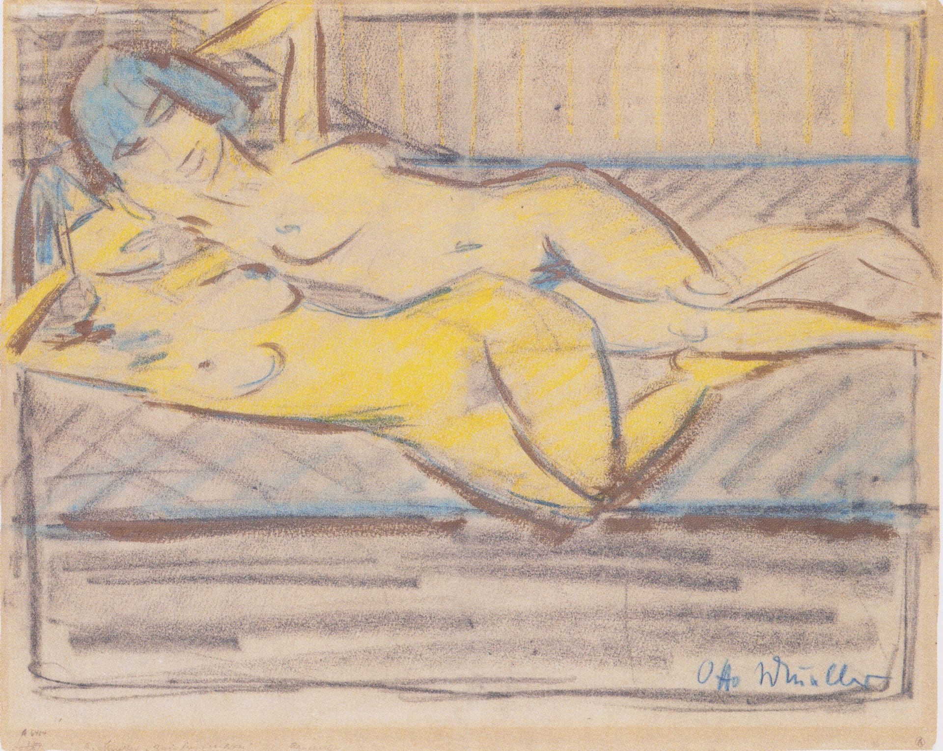Zwei Liegende Mädchen by Otto Mueller