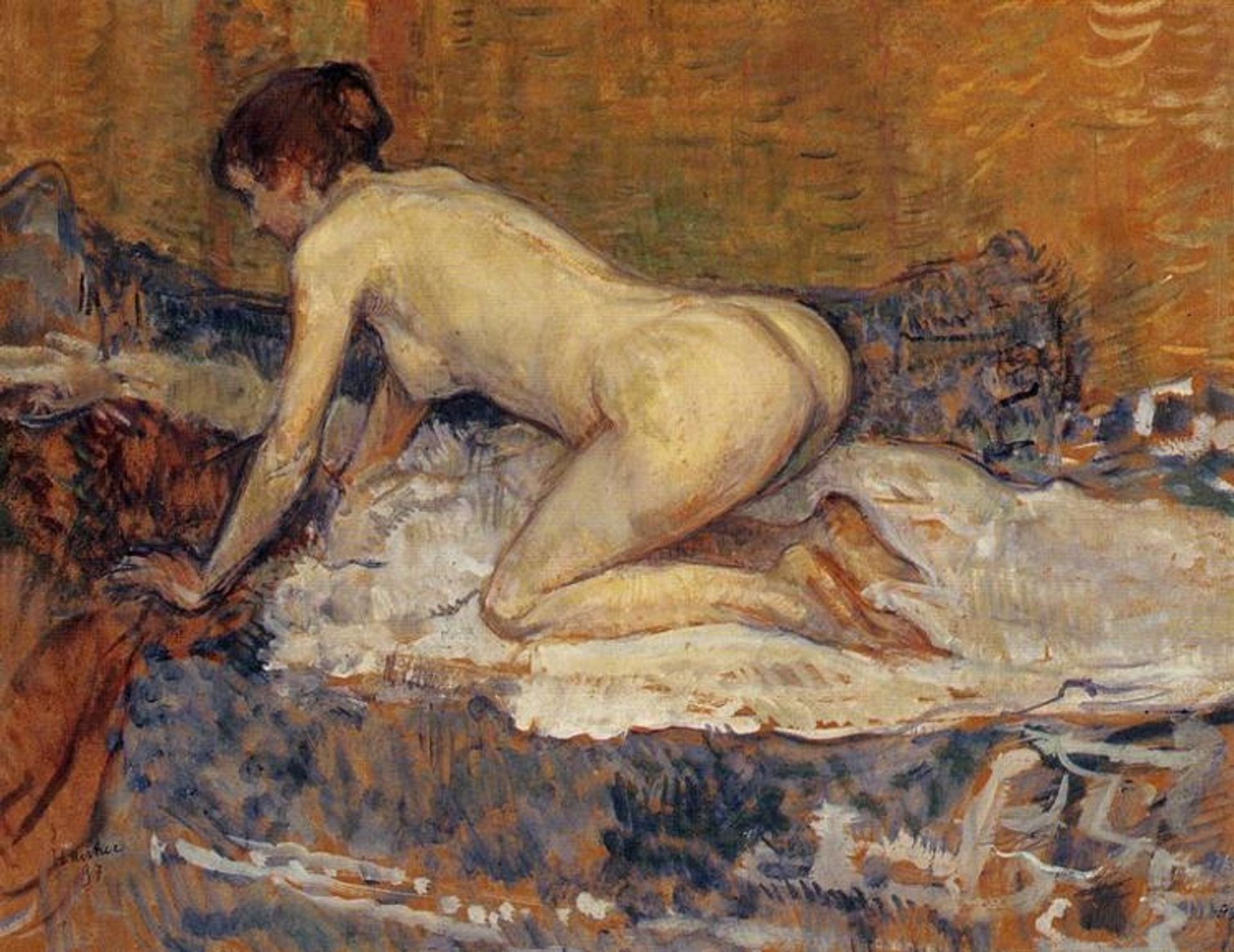 Crouching Woman with Red Hair by Henri de Toulouse-Lautrec
