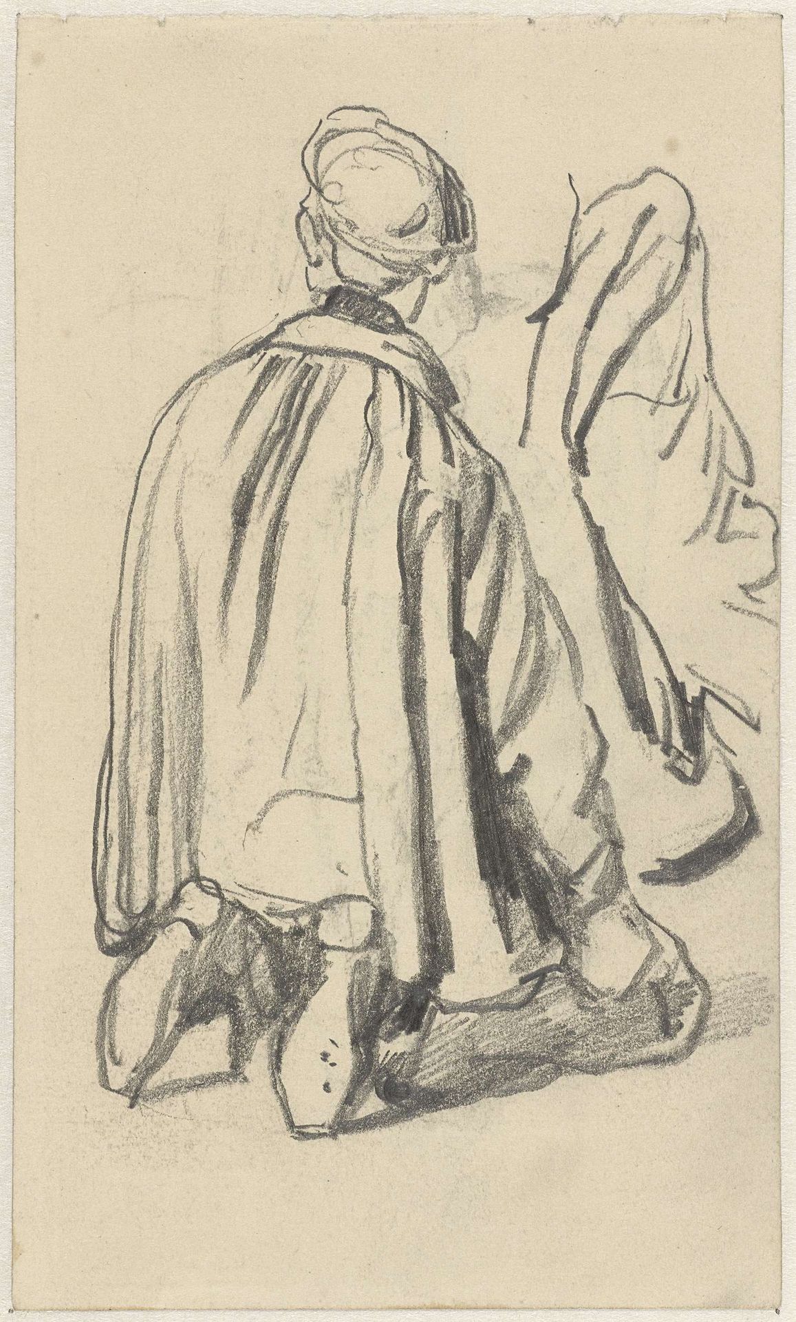 Knielende man, op de rug gezien by Guillaume Anne van der Brugghen