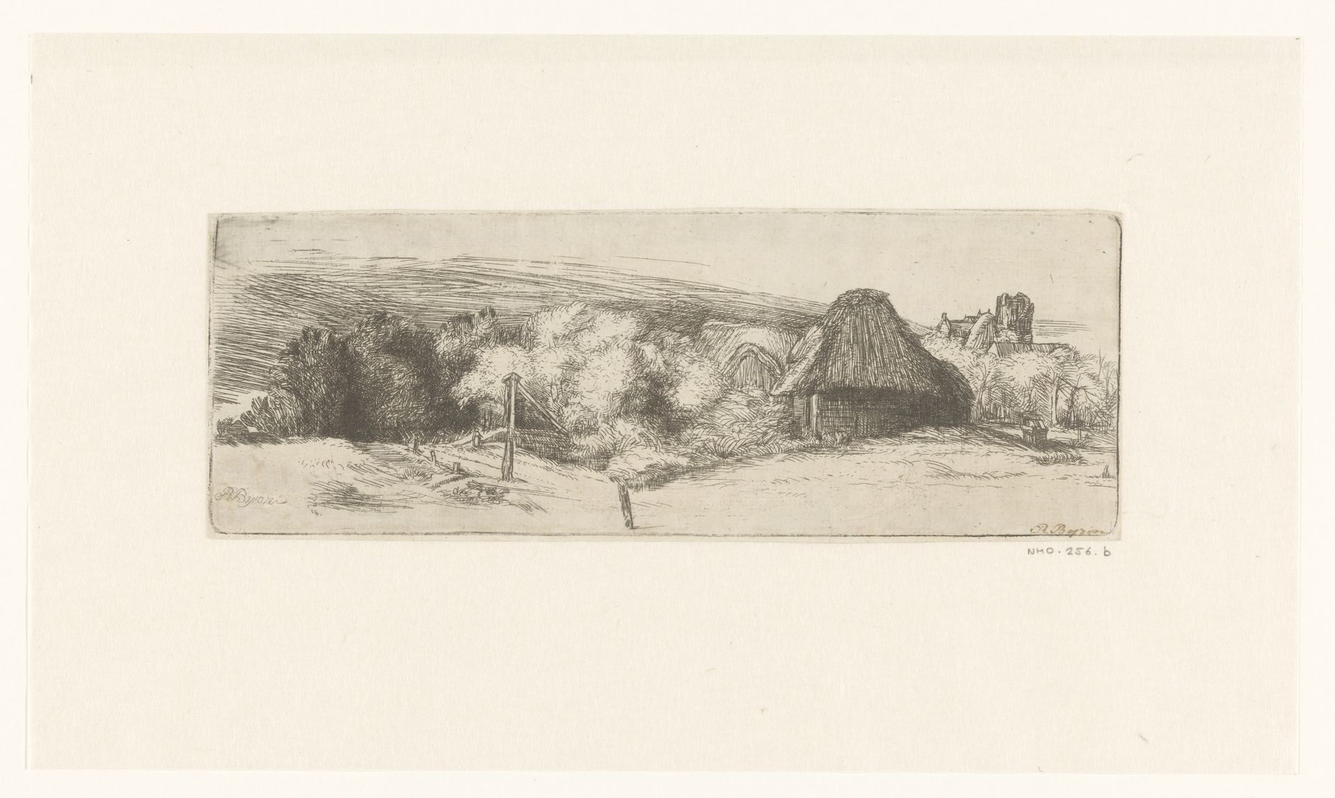 Landscape with a farm building and the 'house with the tower' by Richard Byron