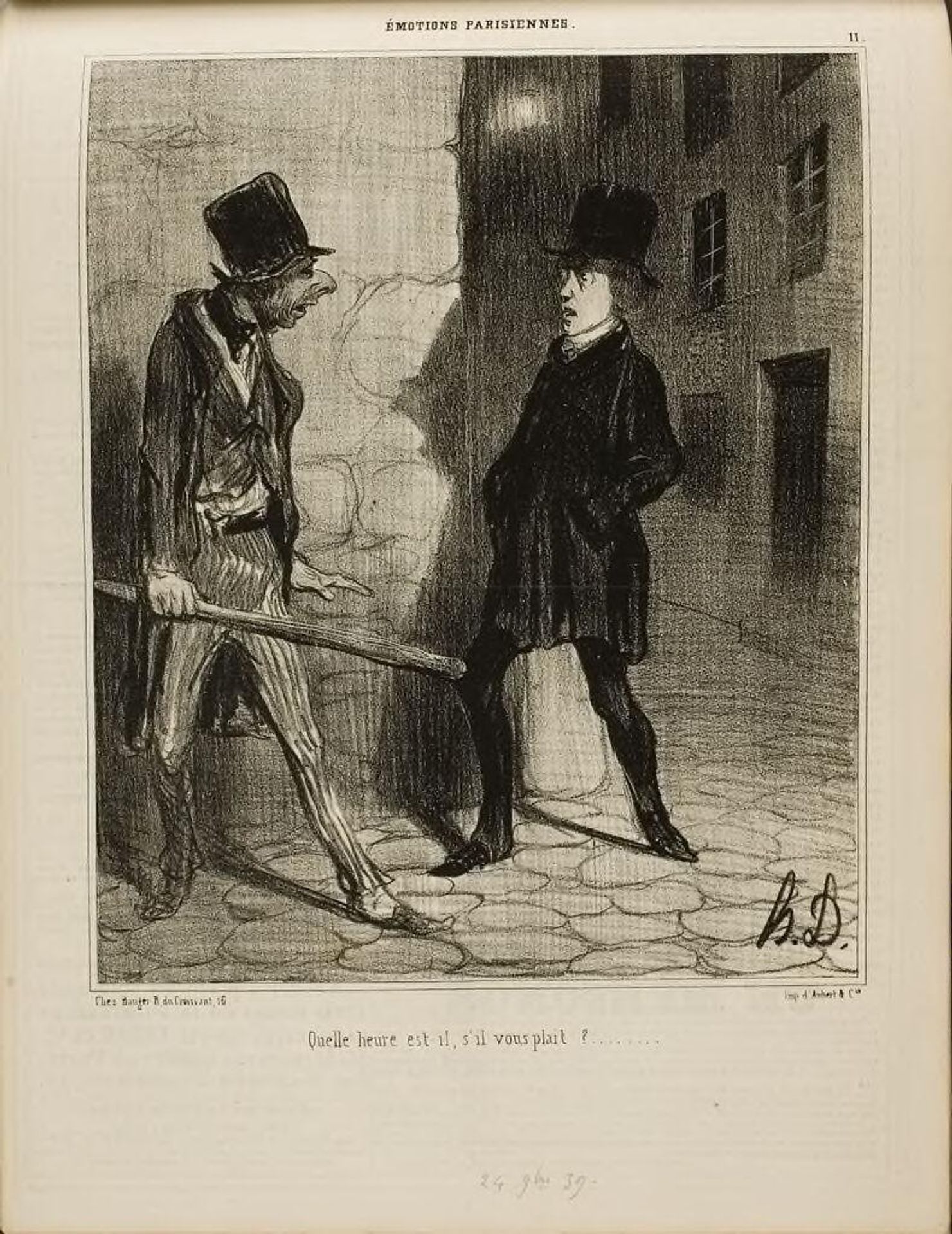 "What time is it, please?" by Honoré Daumier