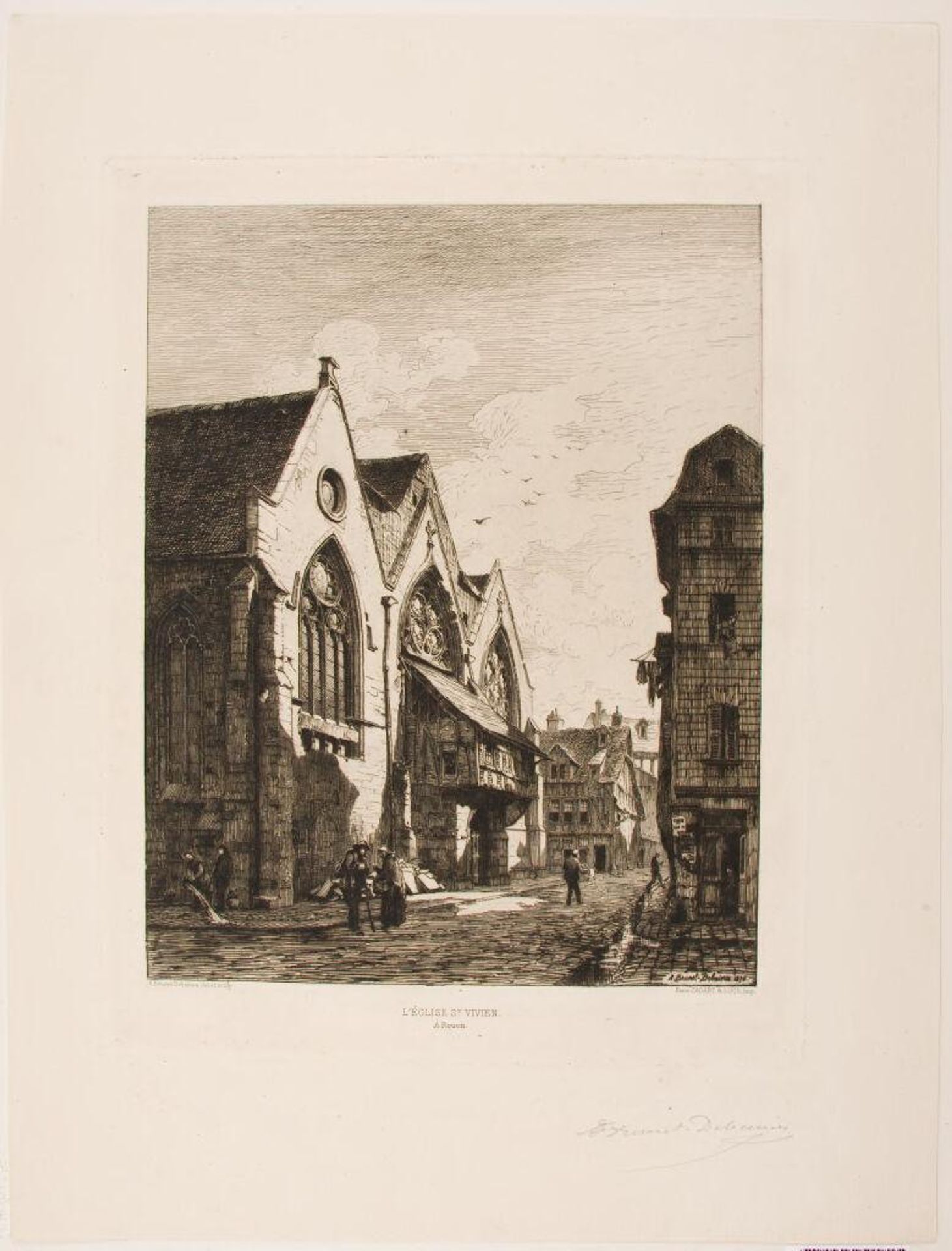 The Church of S. Vivien in Rouen by Alfred Louis Brunet-Debaines