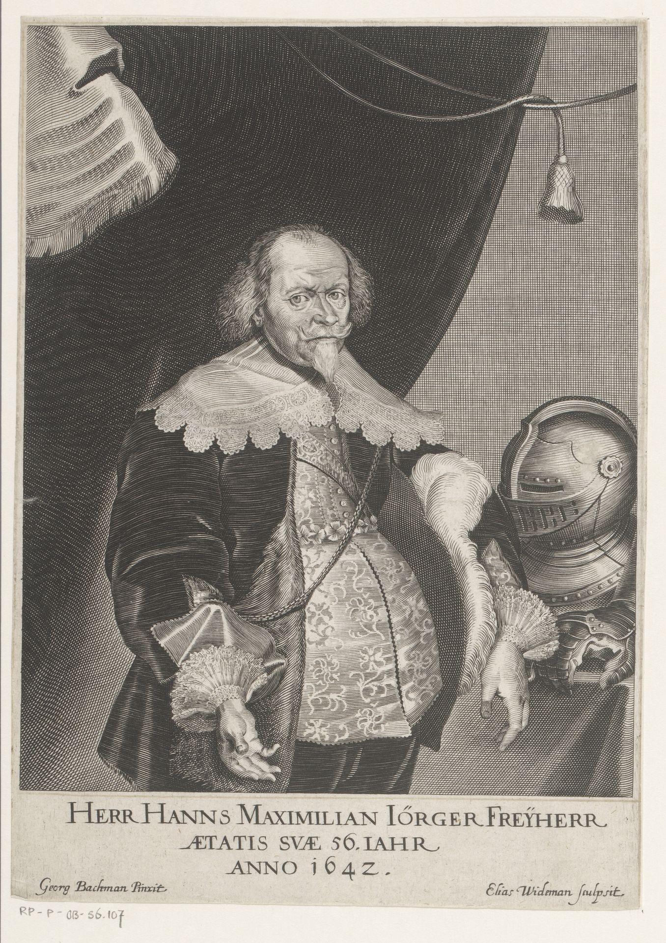 Portret van Hans Maximilian Jörger von Tollet by Elias Widemann