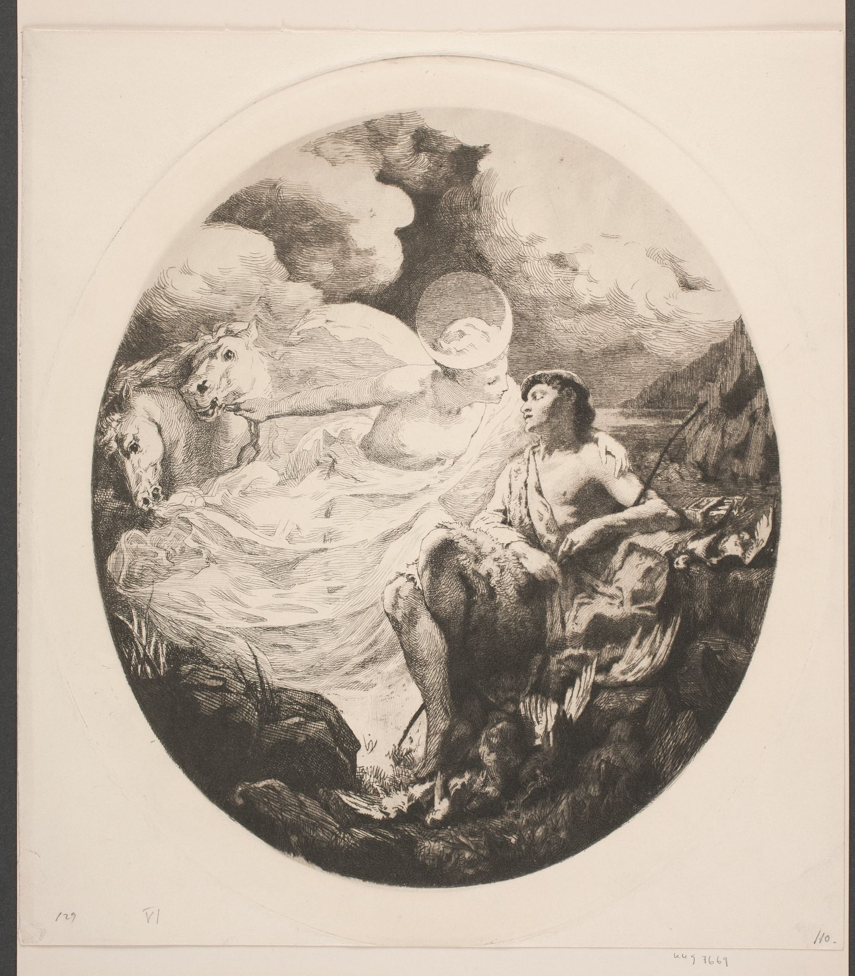 Selene og Endymion by Frans Schwartz