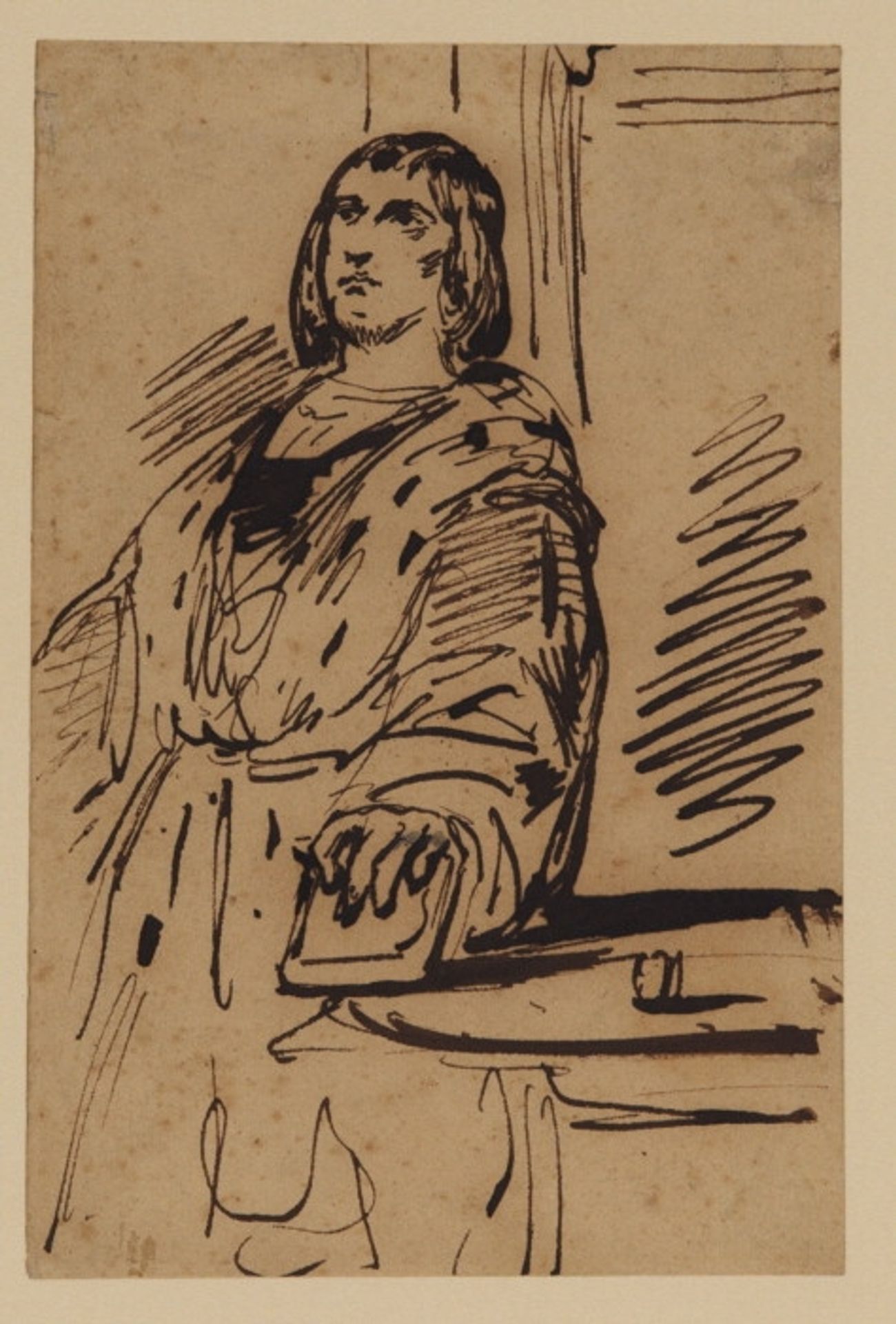 Study of a man in costume by Eugène Delacroix