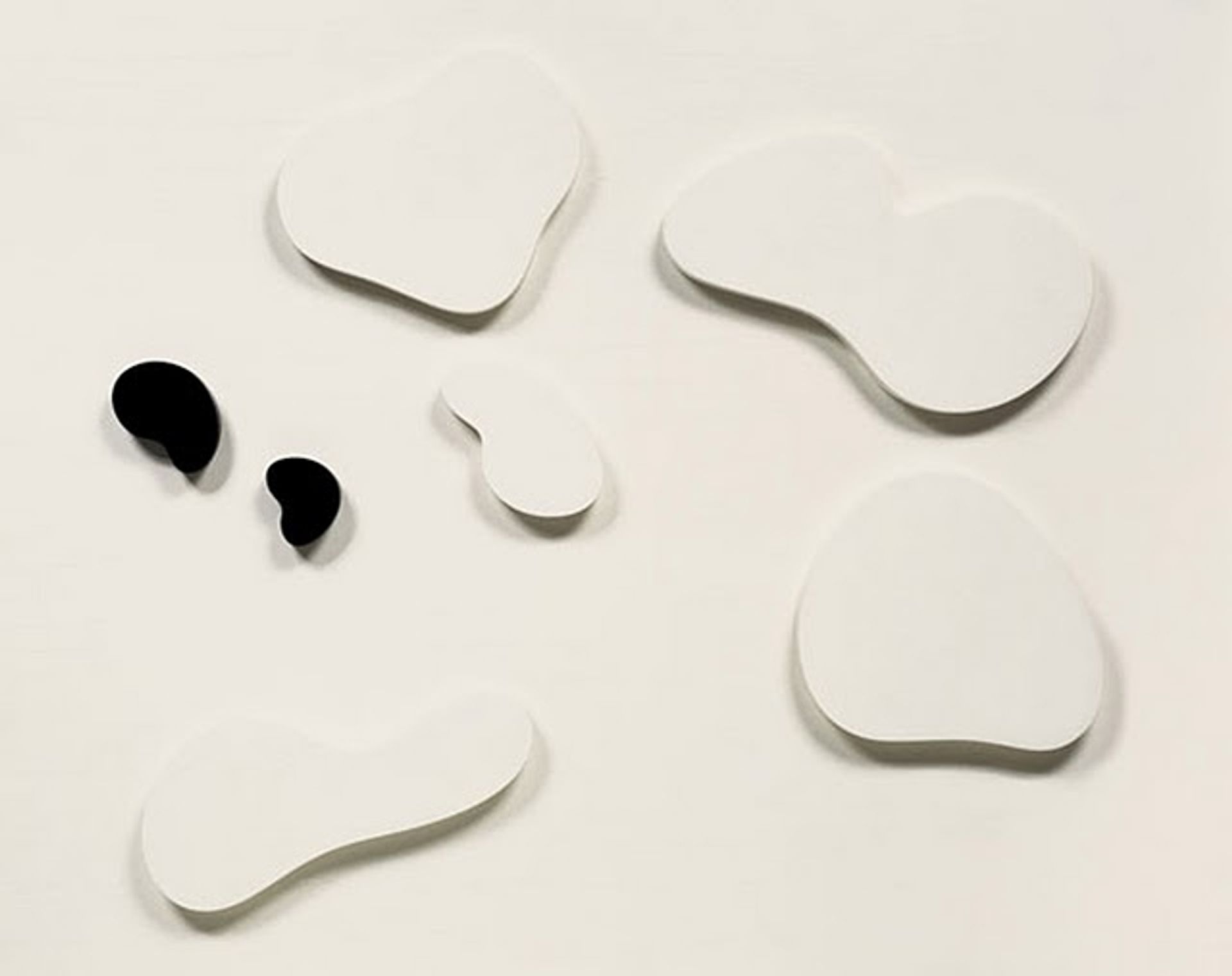 Constellation with 5 White Forms & 2 Black by Jean Arp