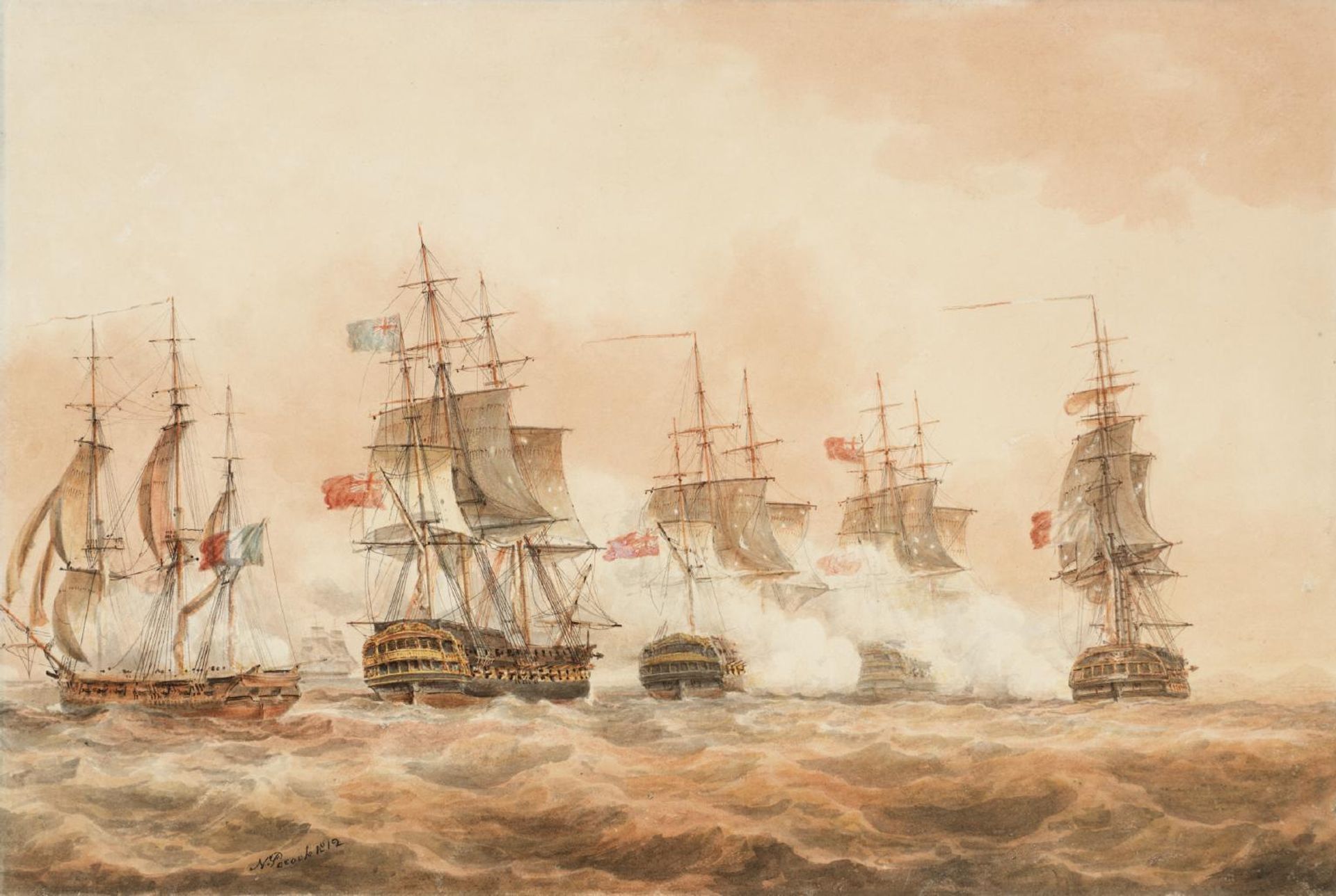 The Battle of Lissa by Nicholas Pocock