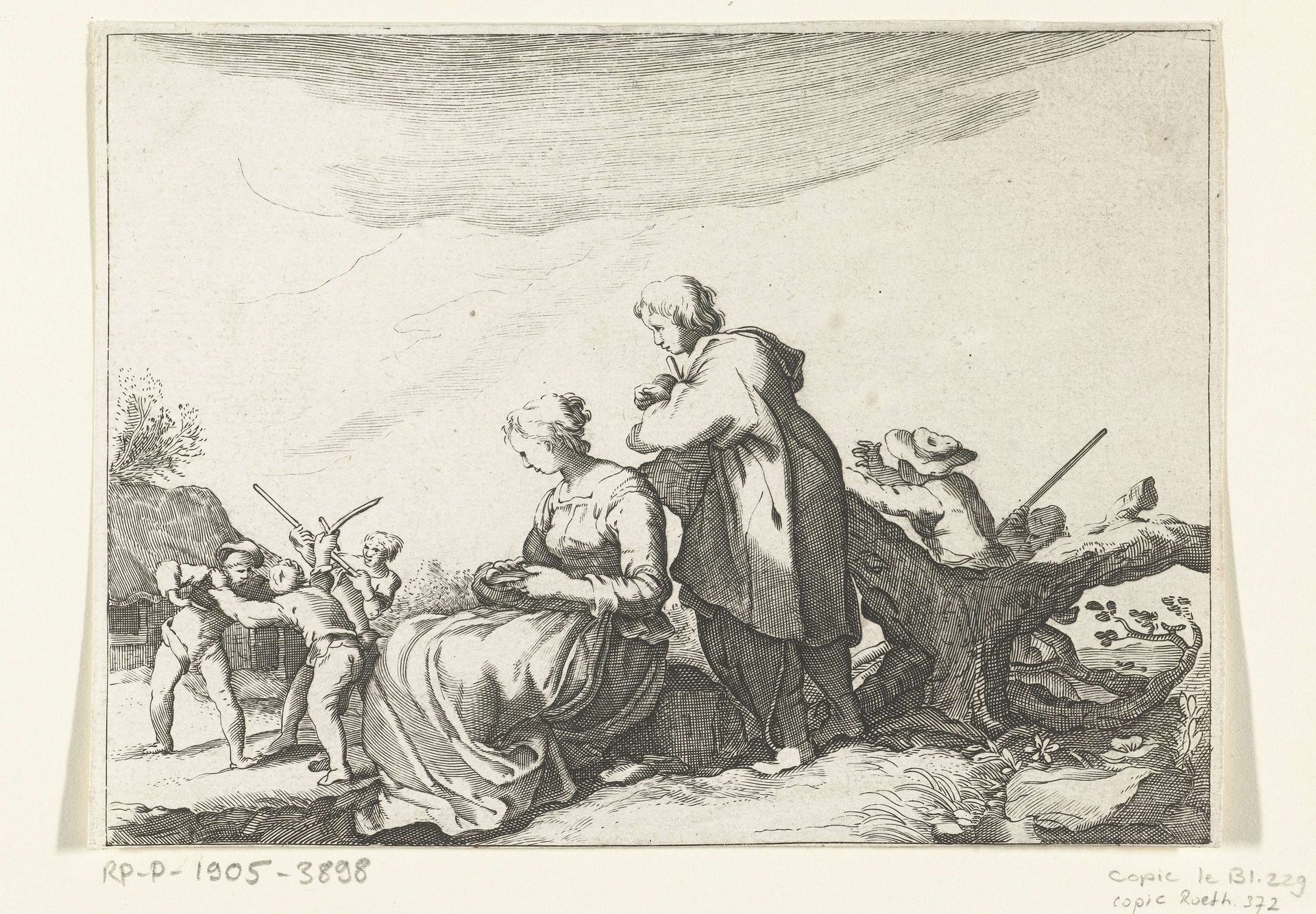 Vechtende jongens by Anonymous