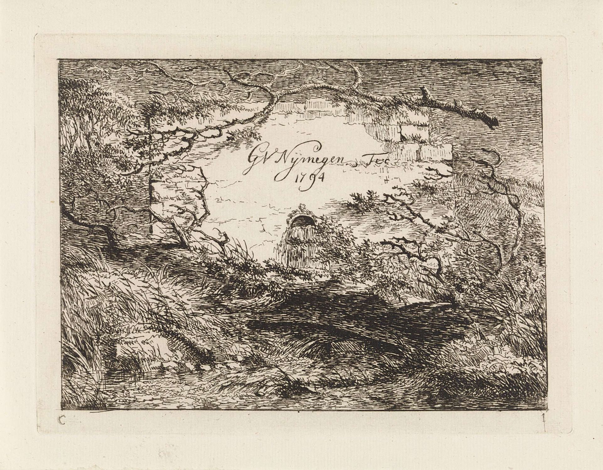 Muur met watertoevoer by Gerard van Nijmegen