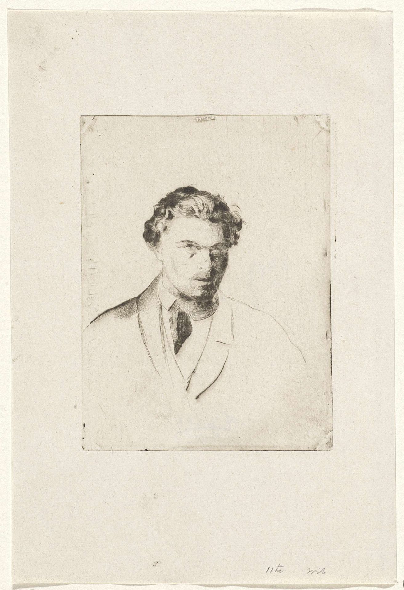 Zelfportret van Frederik Hendrik Weissenbruch by Frederik Hendrik Weissenbruch
