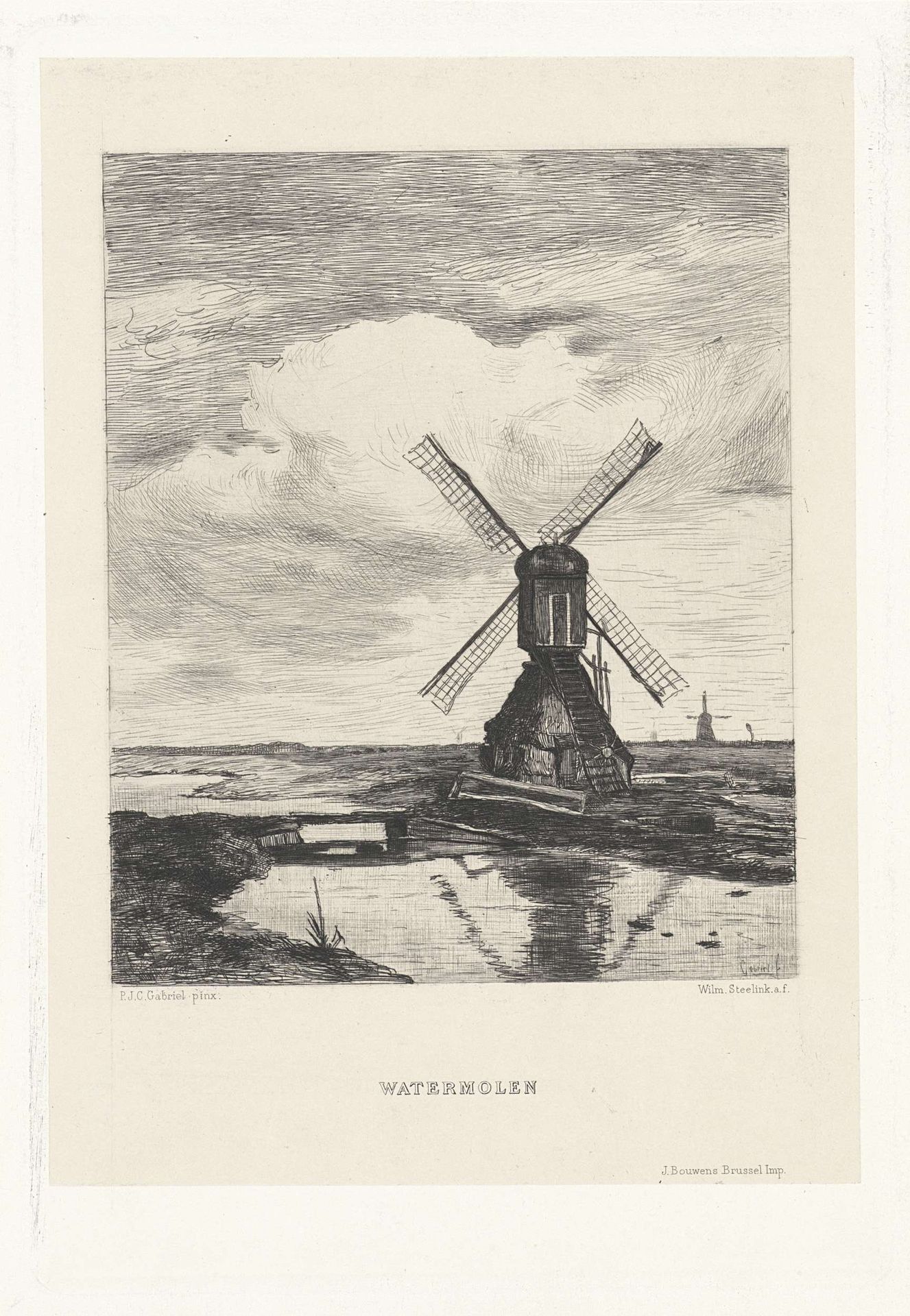 Molen aan het water by Willem (II) Steelink