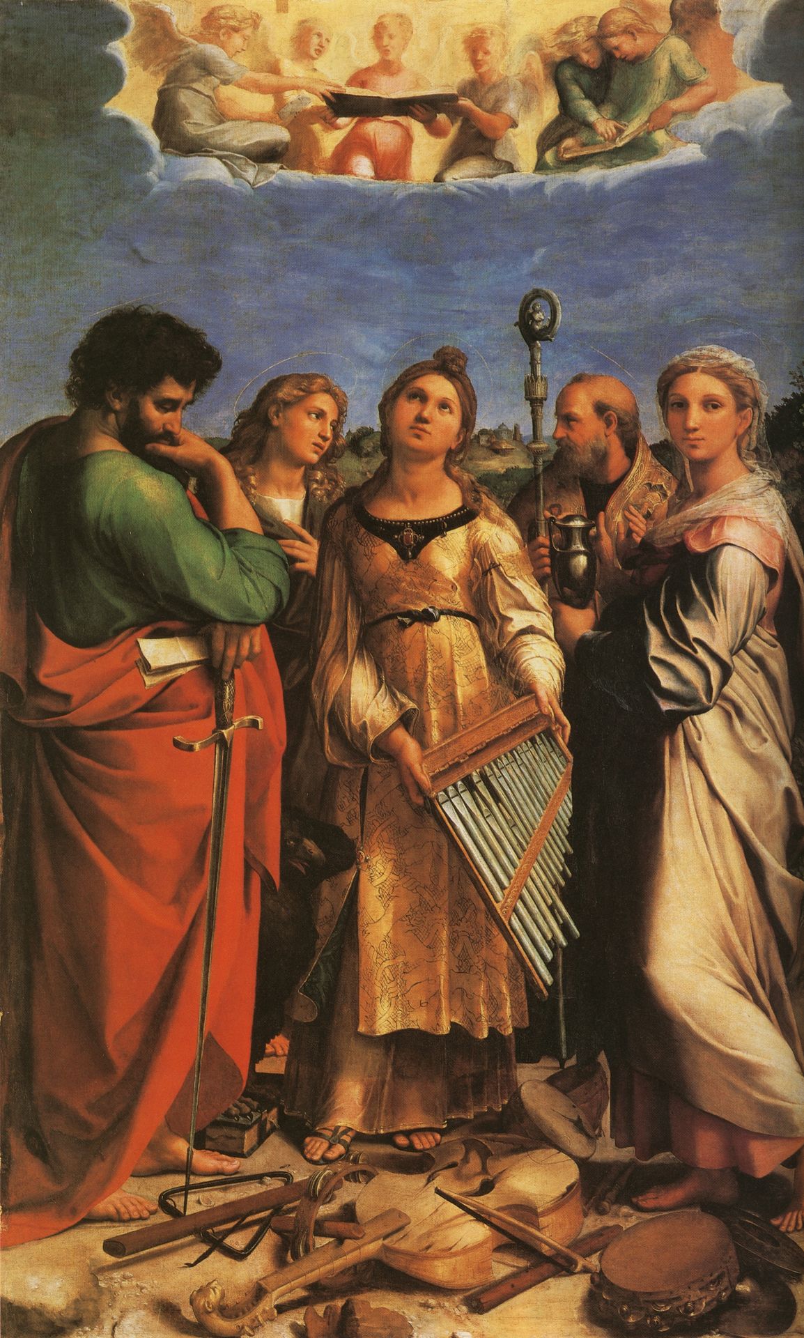 St. Cecilia with Sts. Paul, John Evangelists, Augustine and Mary Magdalene by Raphael