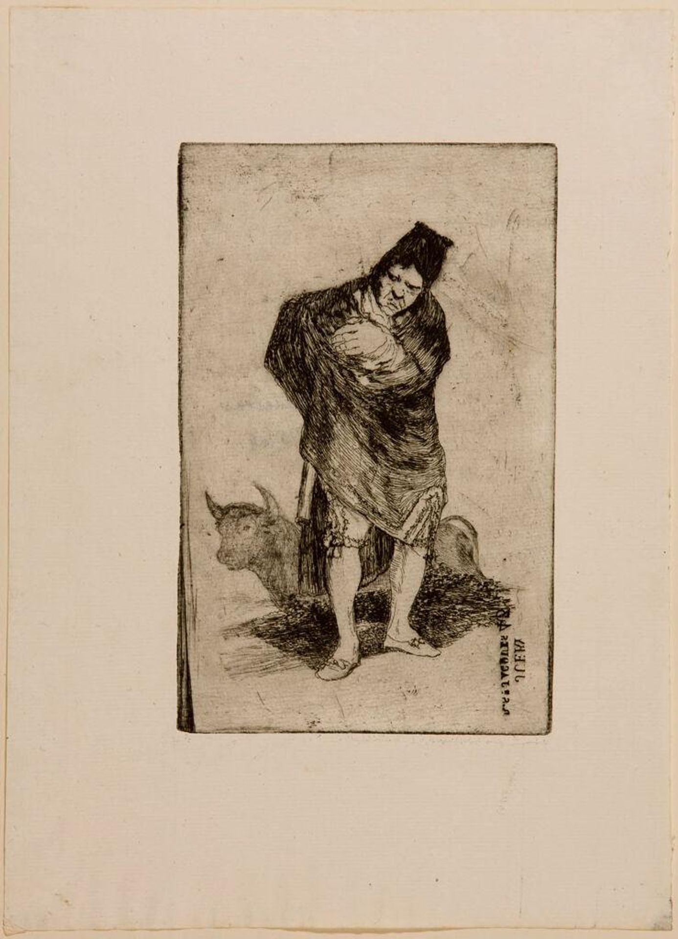 An Old Bull-Fighter by Francisco JosÃ© de Goya y Lucientes