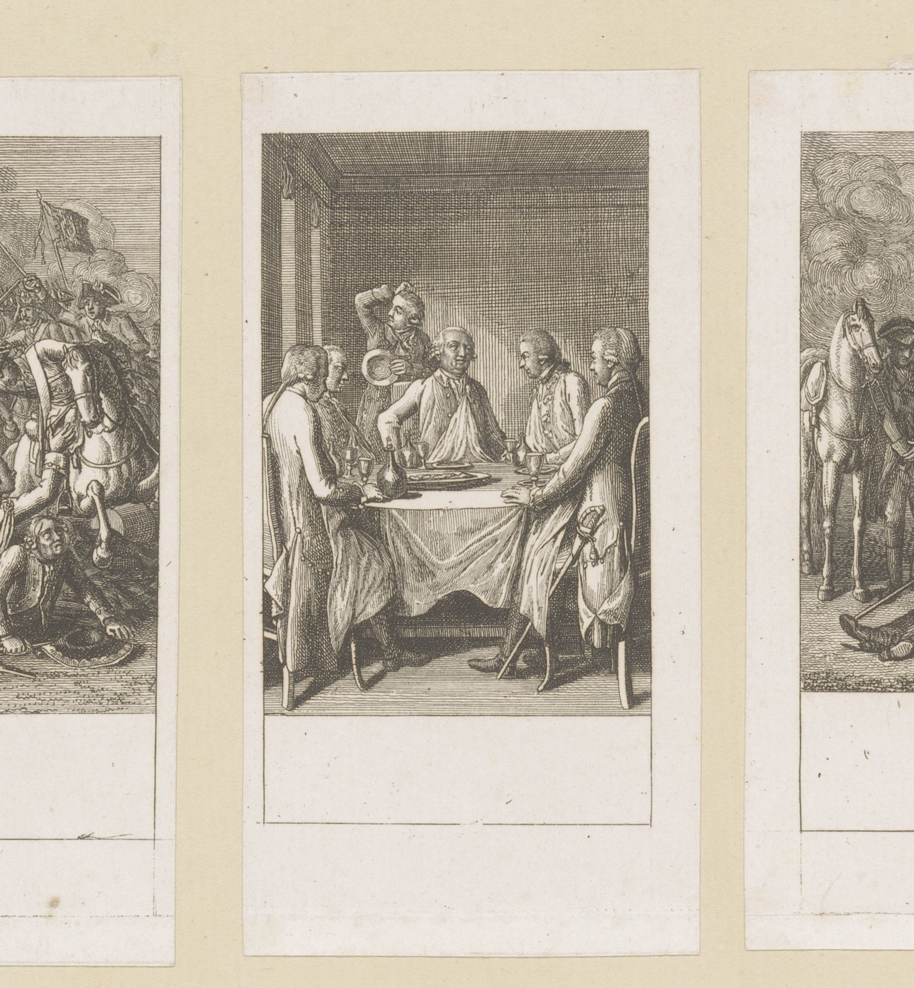 Mannen rond een tafel by Anonymous
