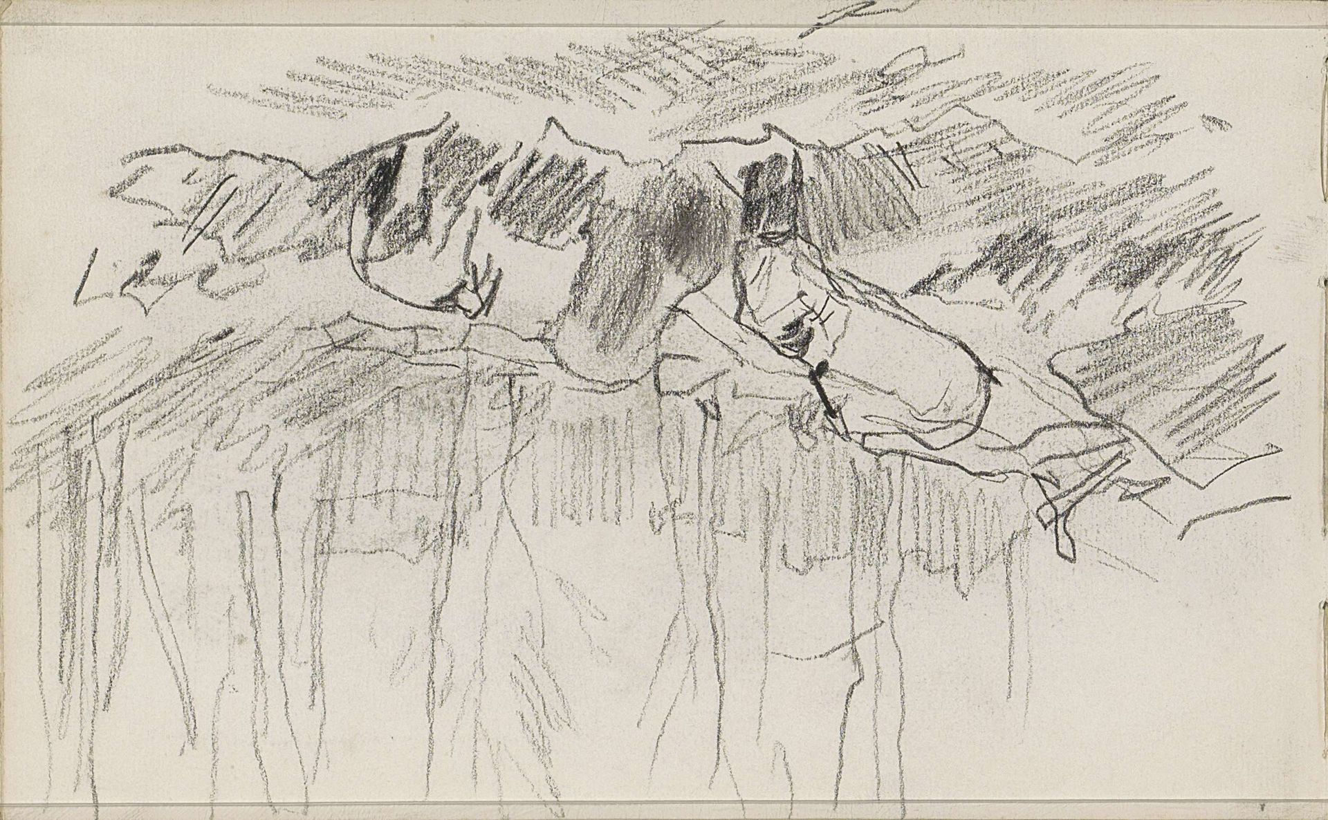 Houthakkers in een bos by Anton Mauve