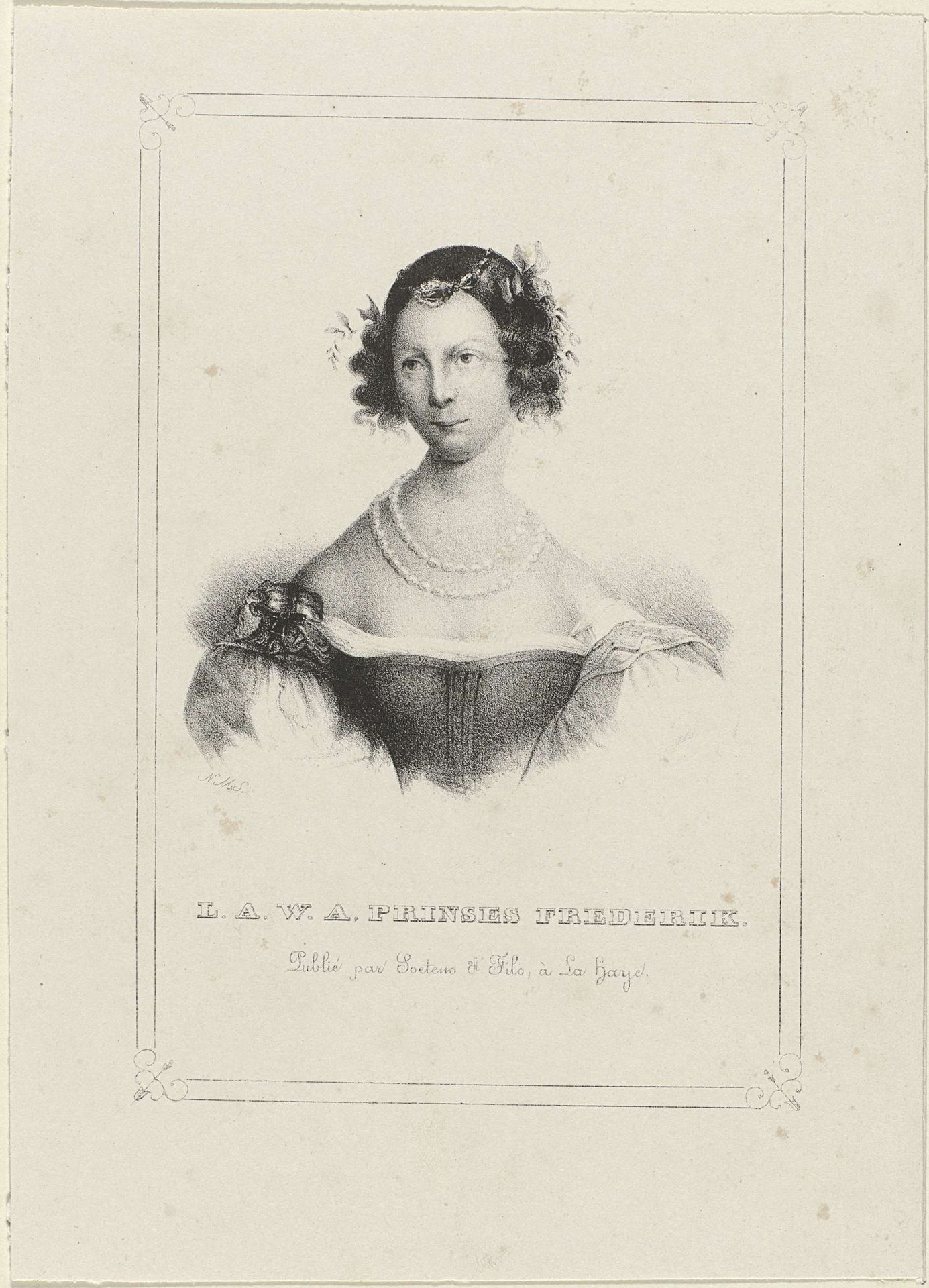 Portret van Louise van Pruisen by N.M. Schild