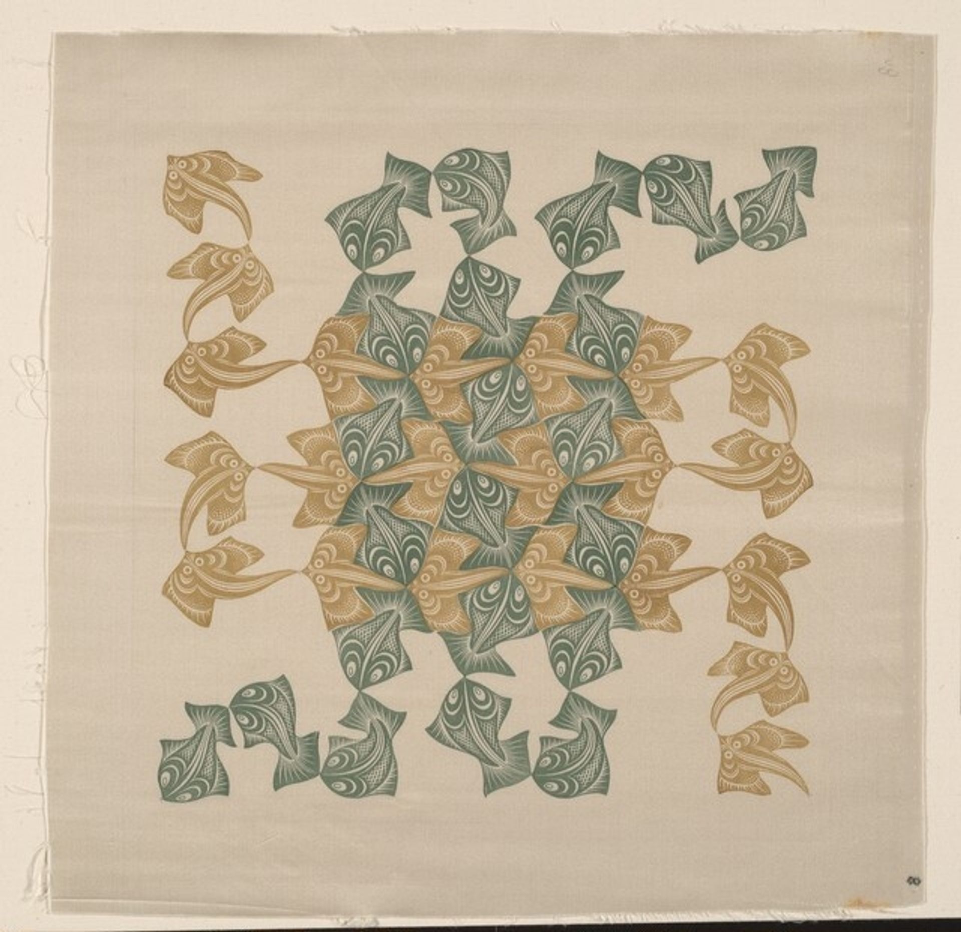 Tessellation of Fishes by M.C. Escher