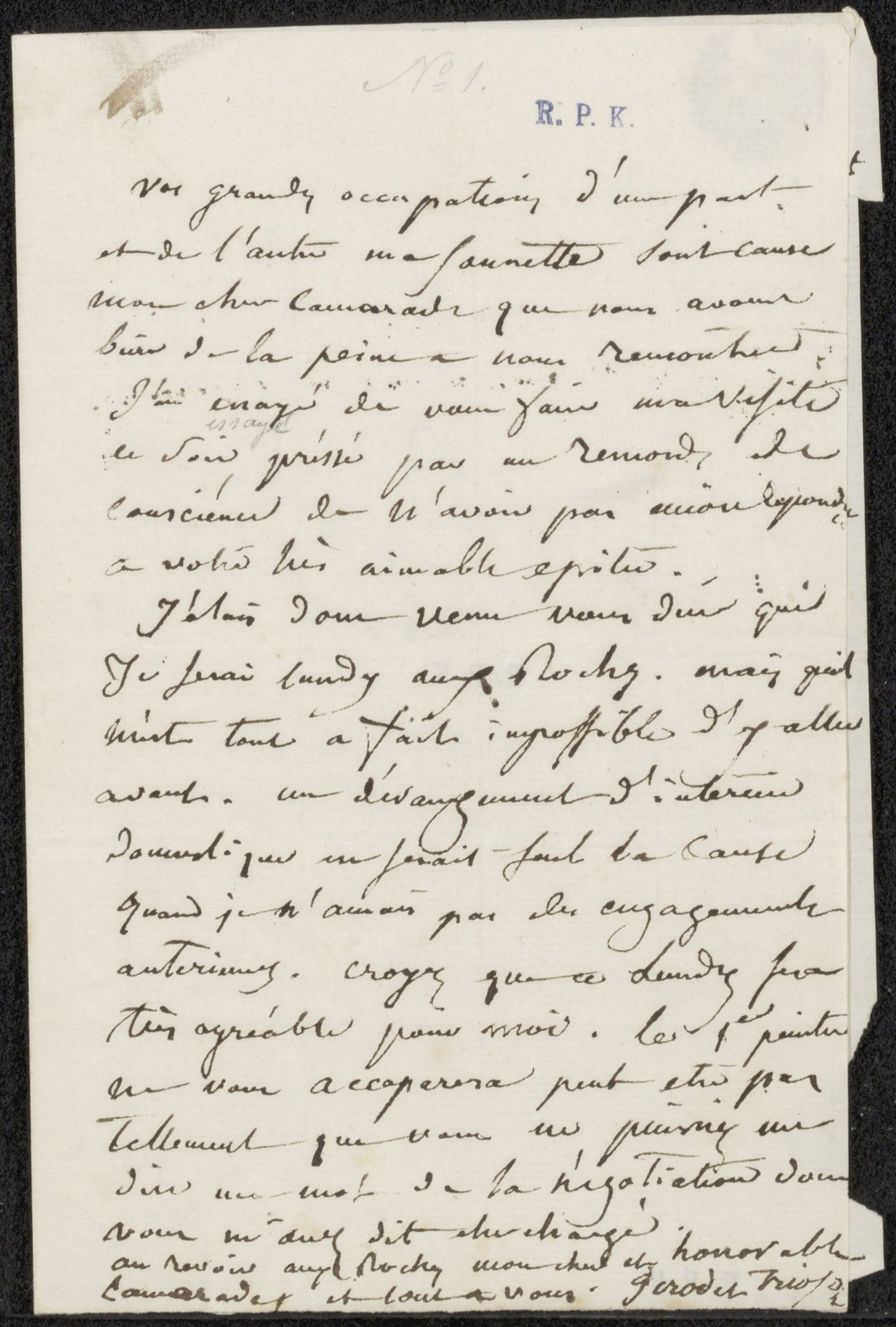 Brief aan de heer Boutard by Anne-Louis Girodet