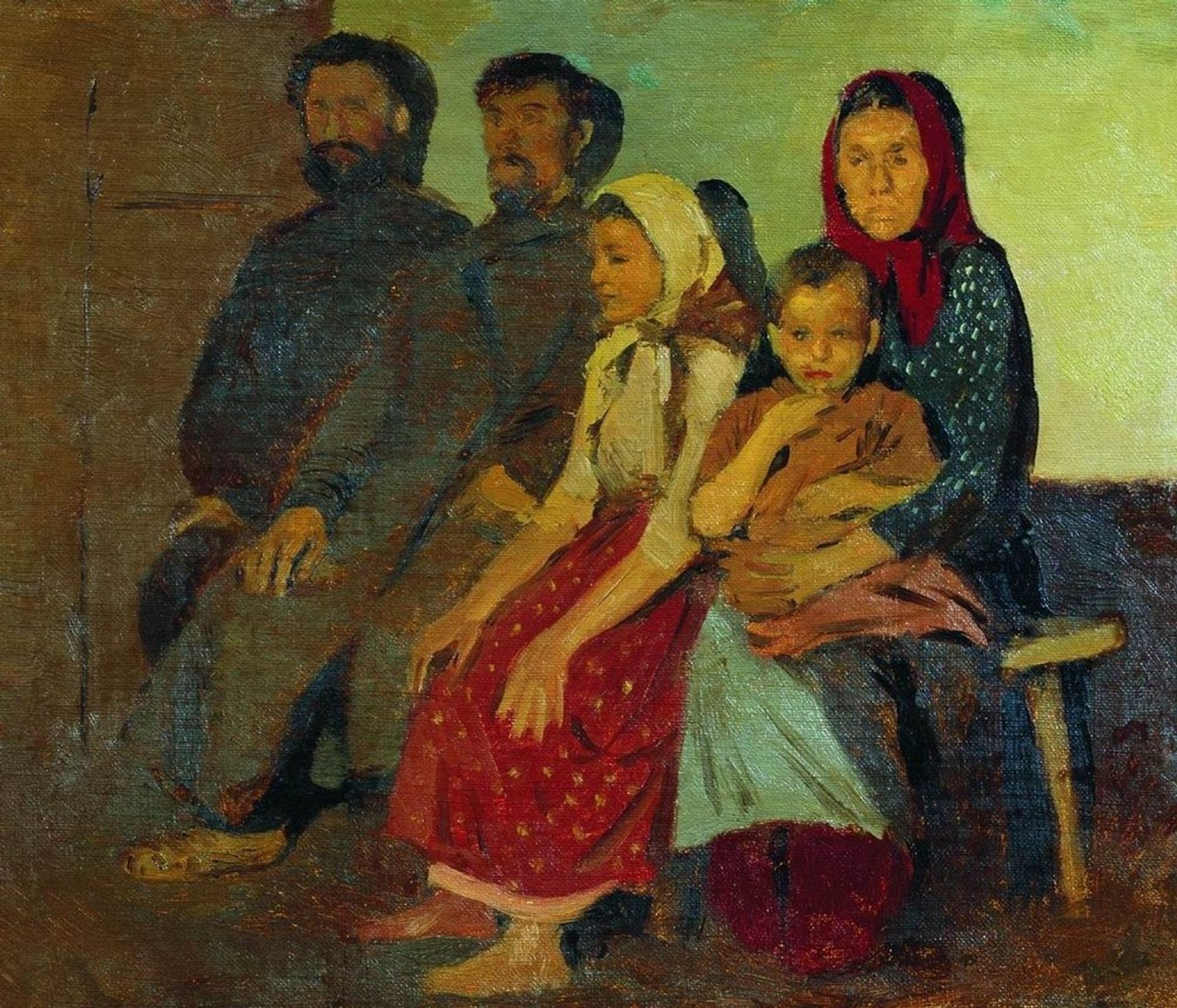 Waiting for newlyweds from the wedding in the Novgorod province by Andrei Ryabushkin